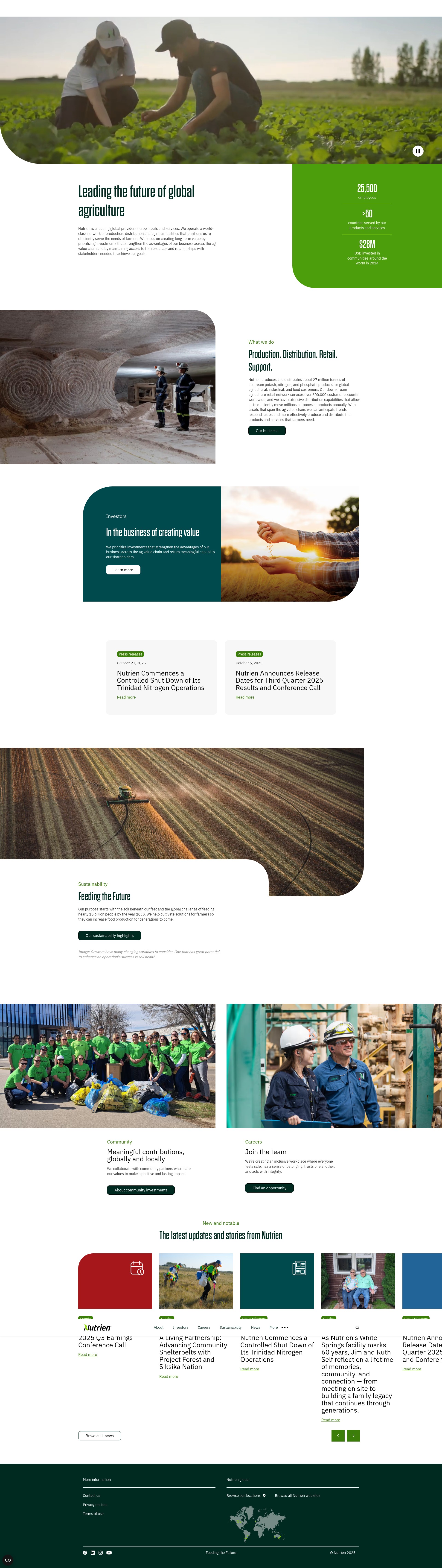 Screenshot of www.nutrien.com