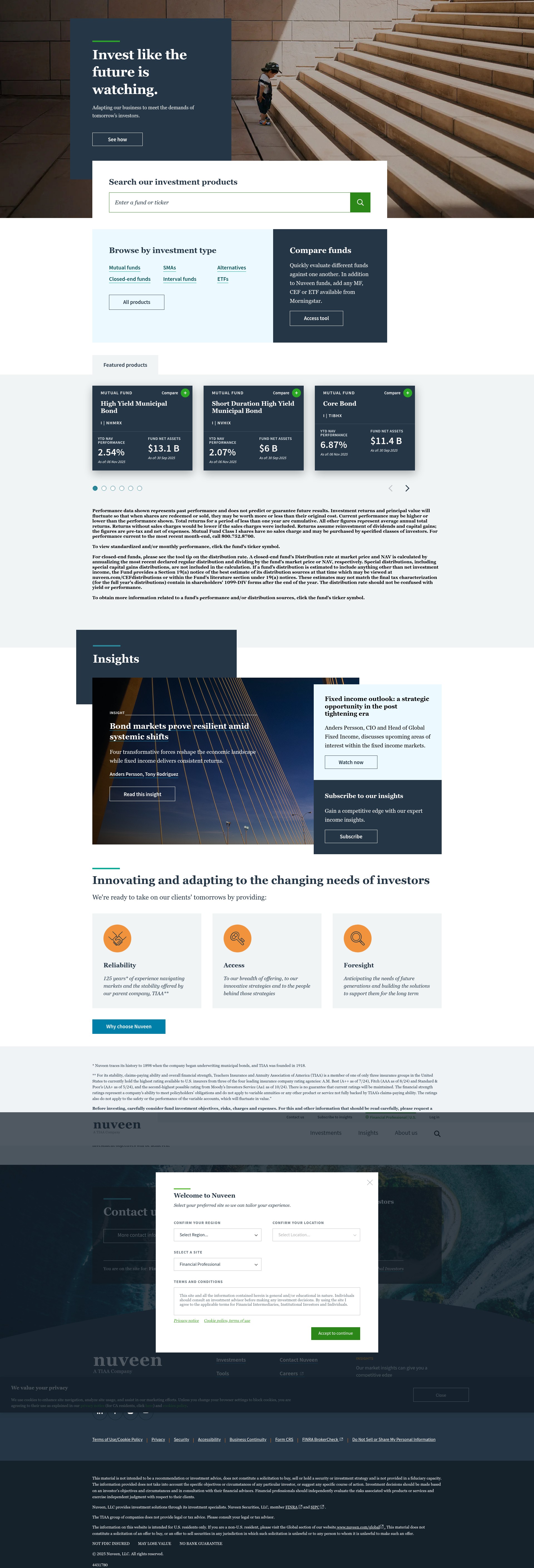 Screenshot of www.nuveen.com