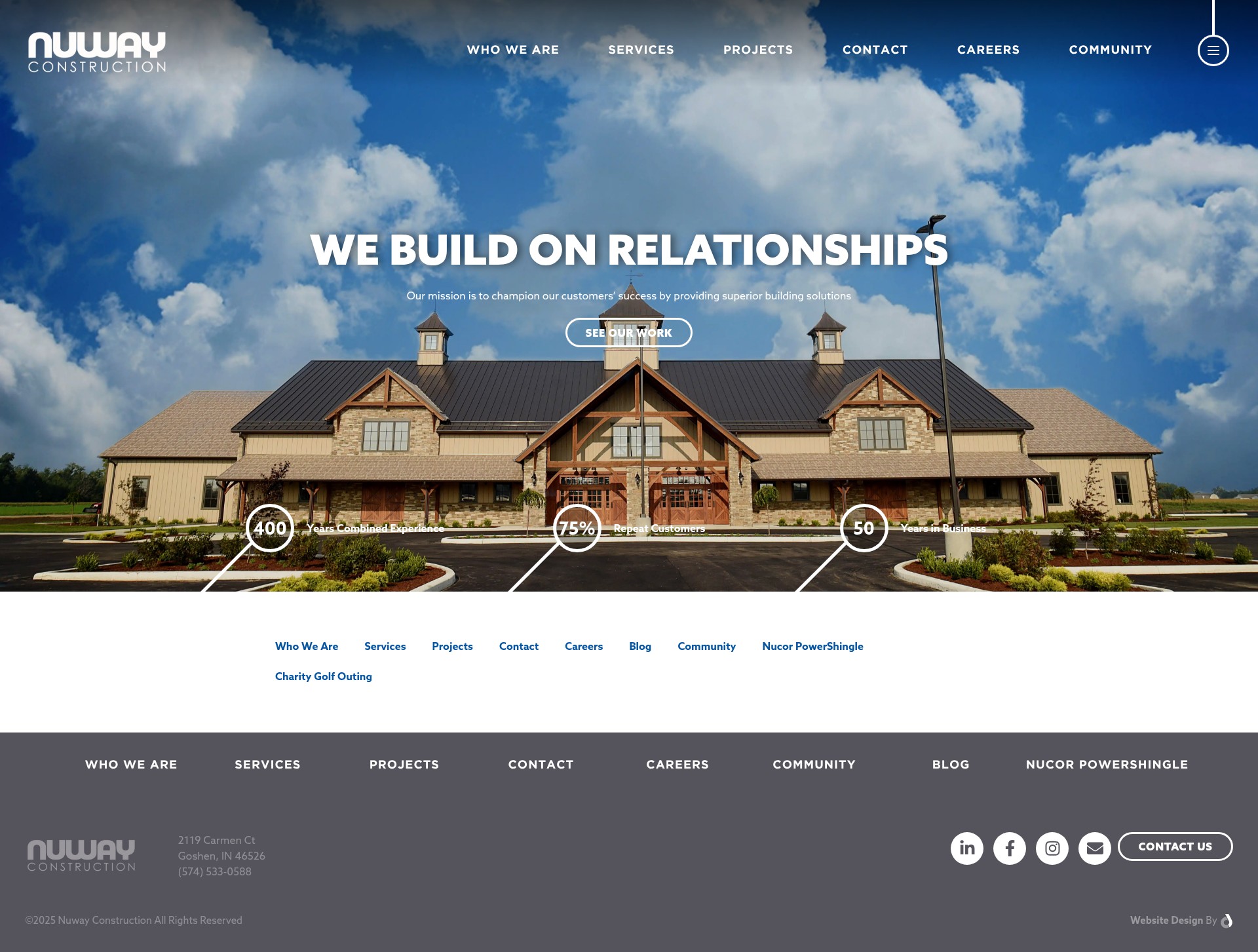 Screenshot of www.nuwayconstruction.com