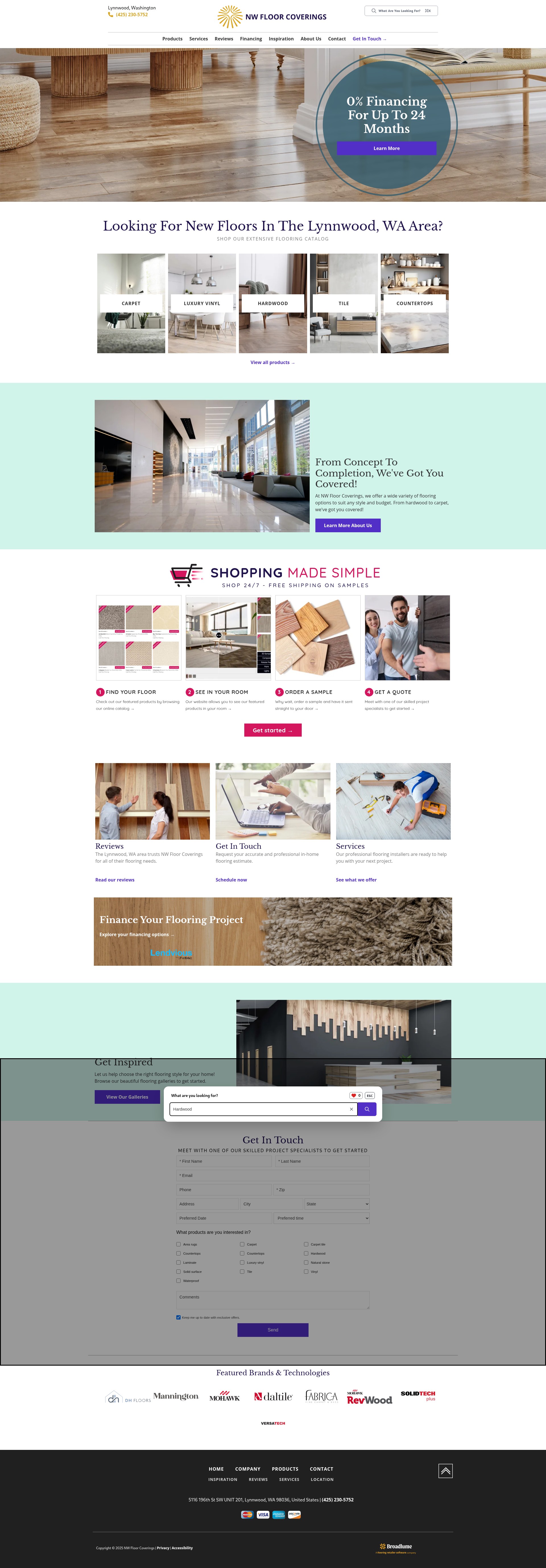 Screenshot of www.nwfloorcoverings.com