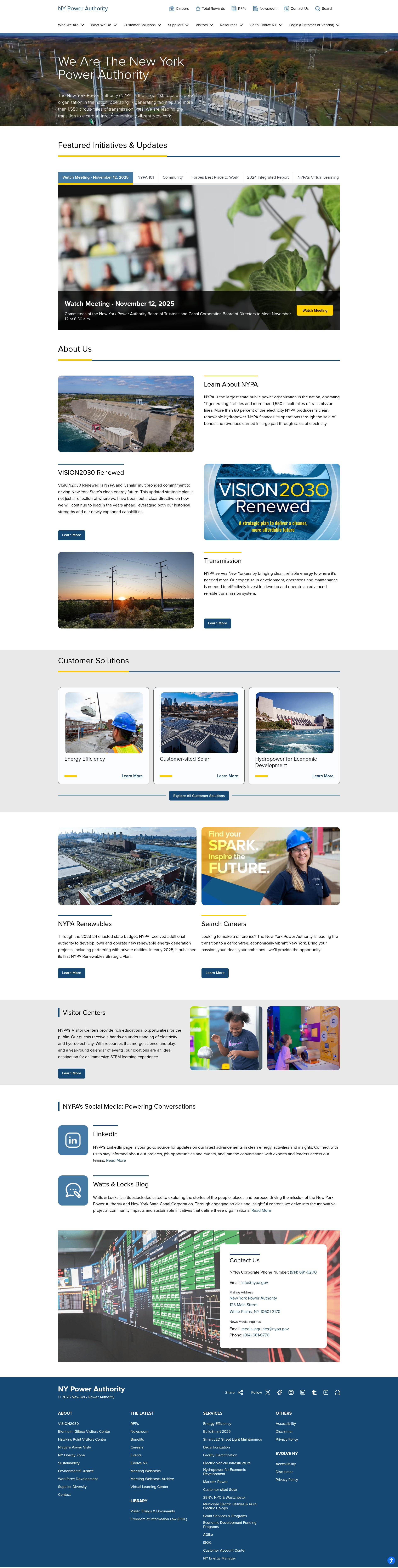 Screenshot of www.nypa.gov