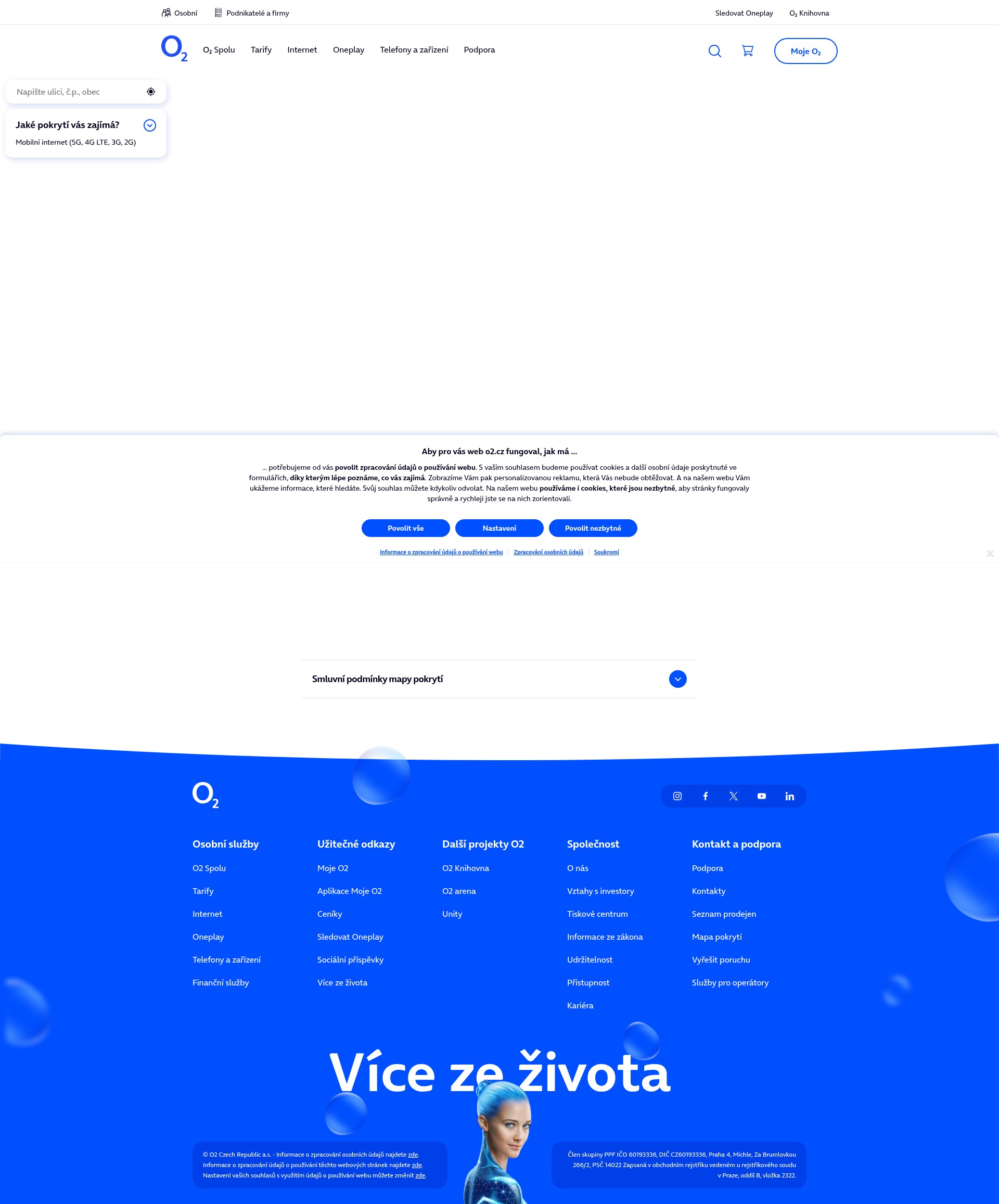 Screenshot of www.o2.cz