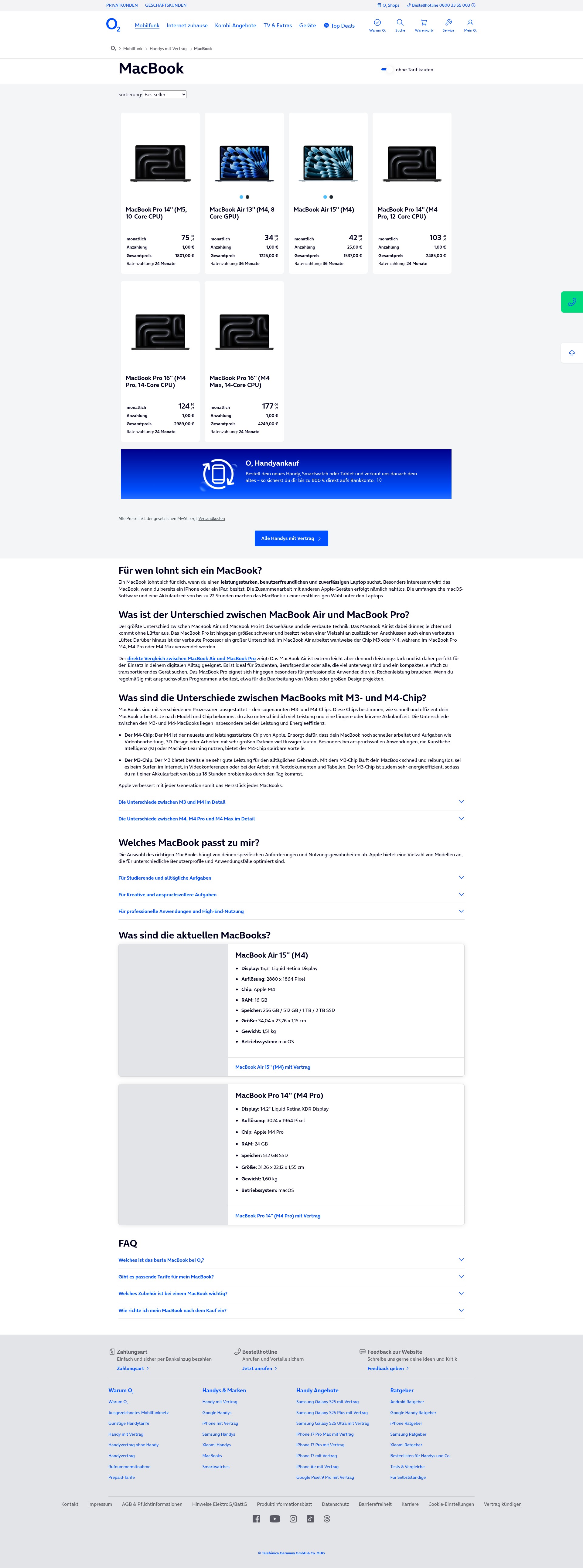 Screenshot of www.o2online.de