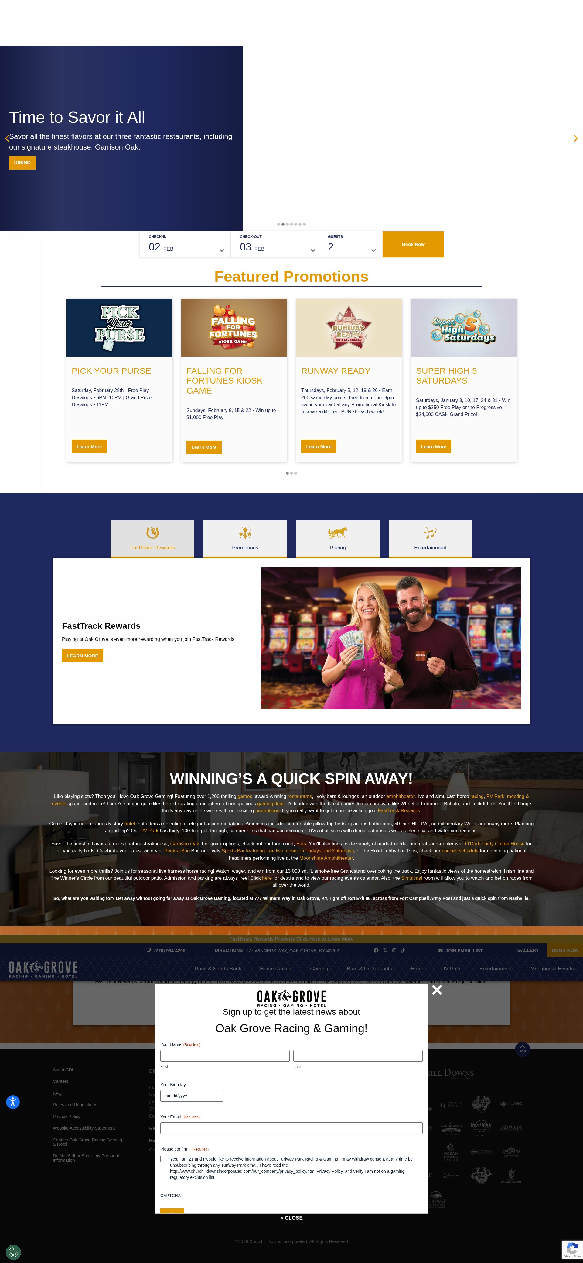 Screenshot of www.oakgrovegaming.com