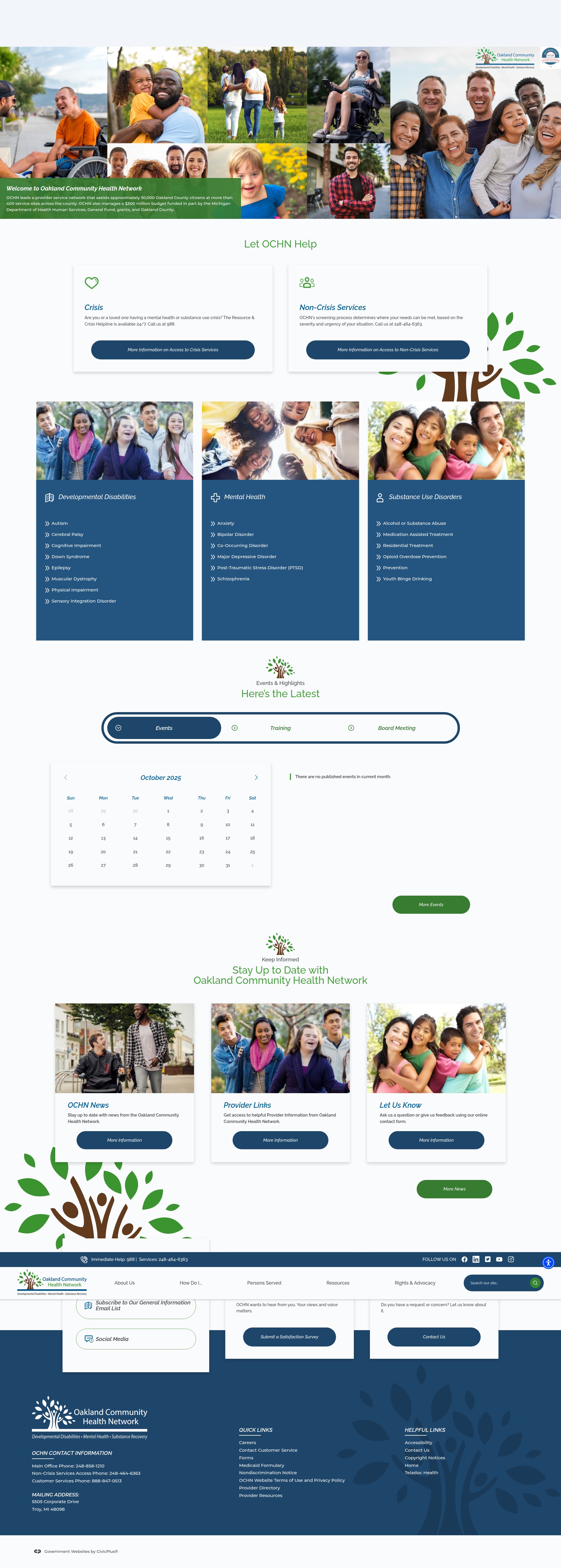 Screenshot of www.oaklandchn.org