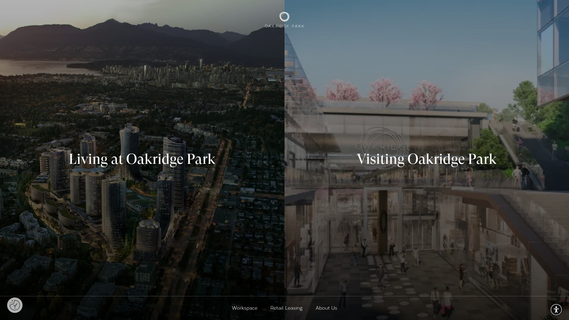 Screenshot of www.oakridgepark.com