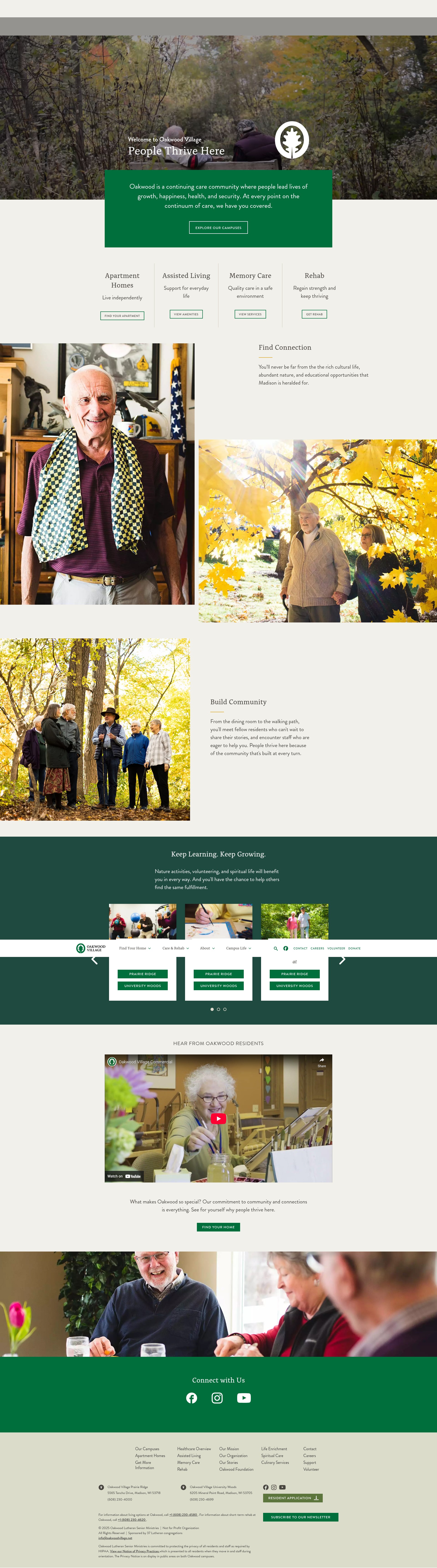 Screenshot of www.oakwoodvillage.net