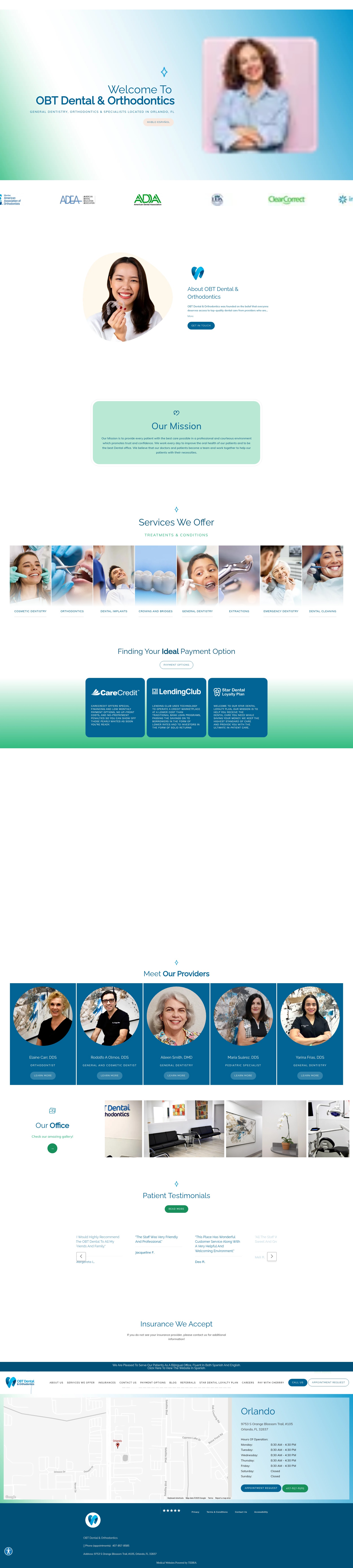 Screenshot of www.obtdental.com