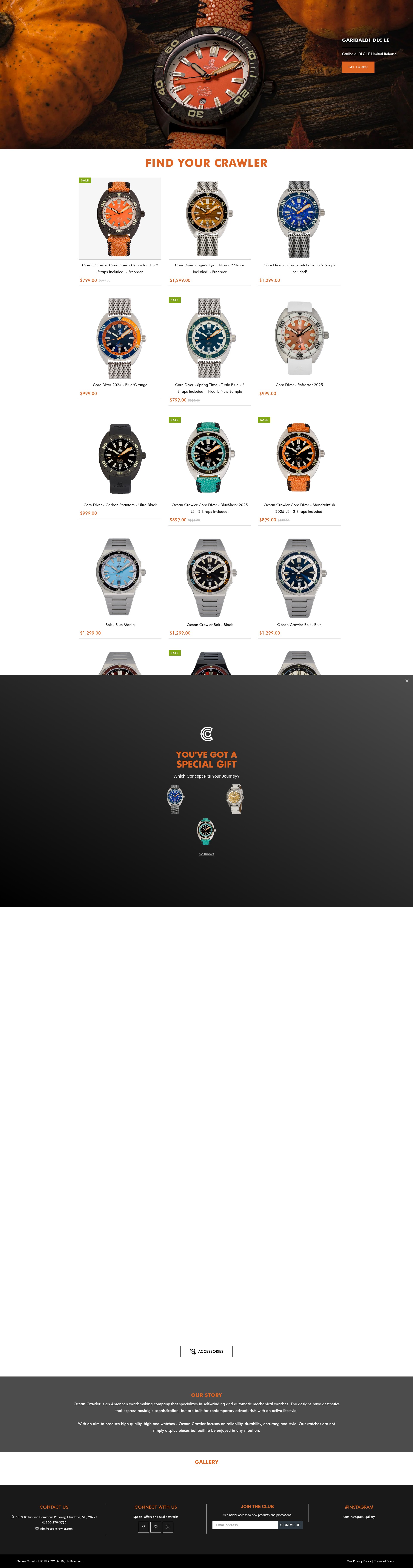 Screenshot of www.oceancrawler.com
