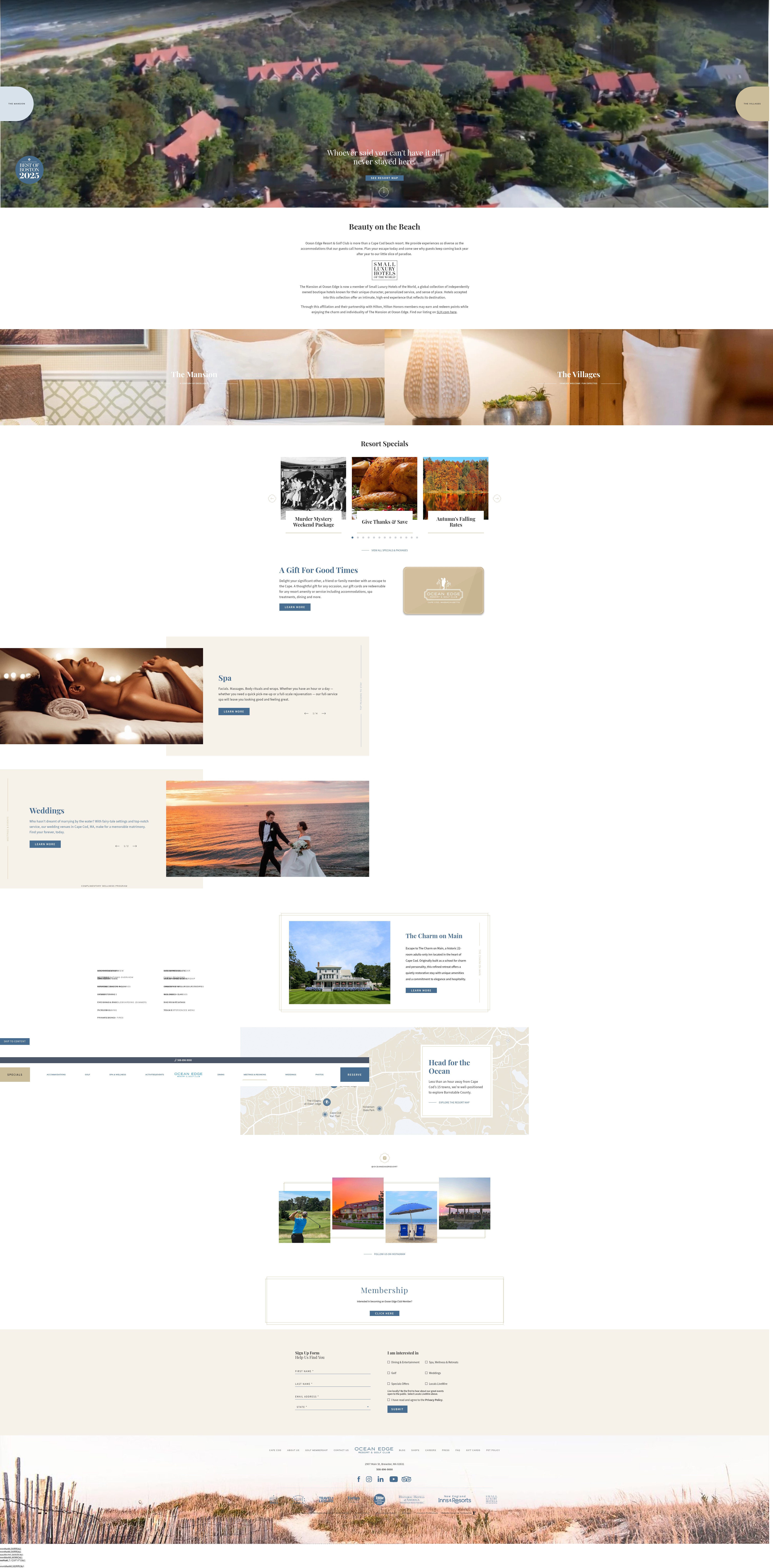 Screenshot of www.oceanedge.com
