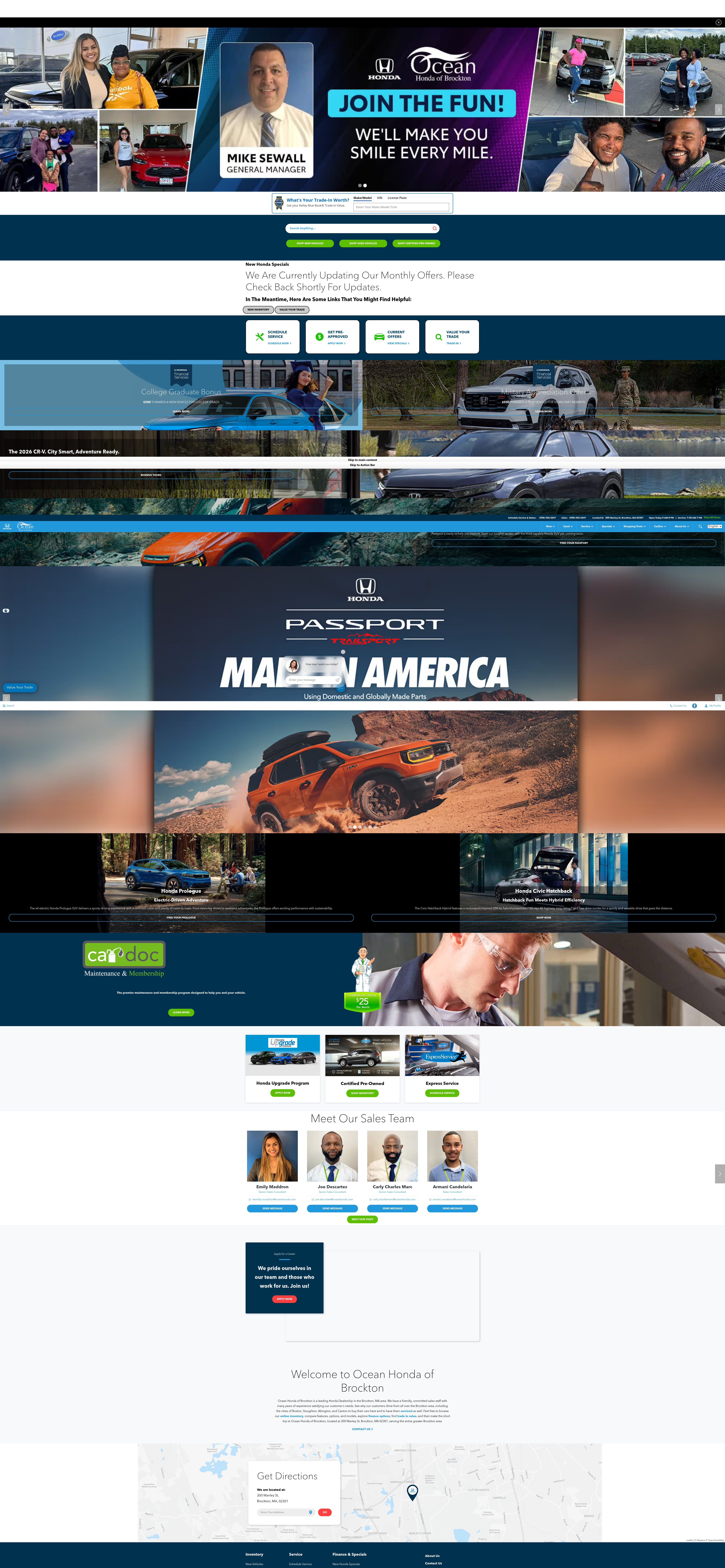 Screenshot of www.oceanhondabrockton.com