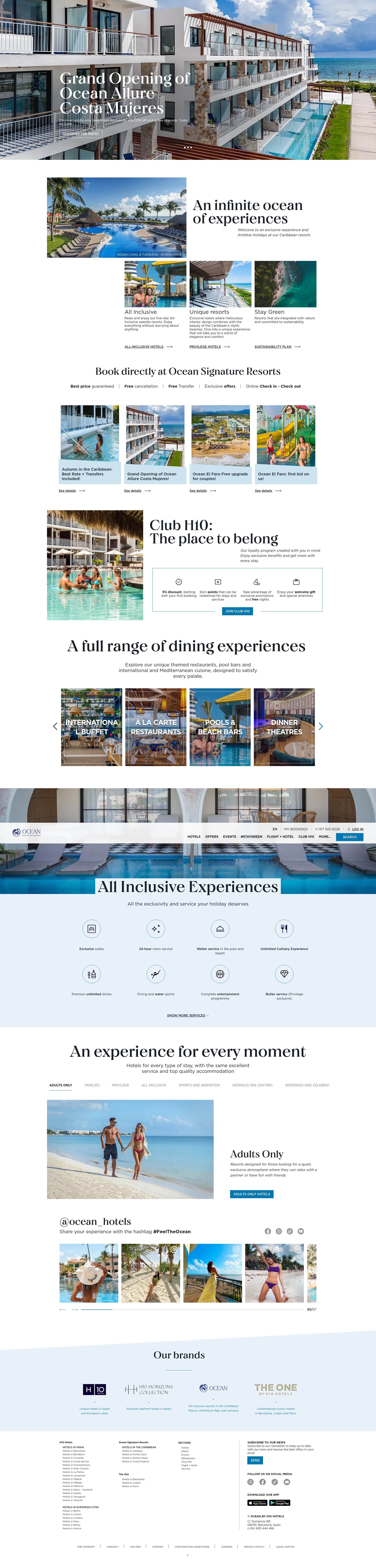 Screenshot of www.oceanhotels.com