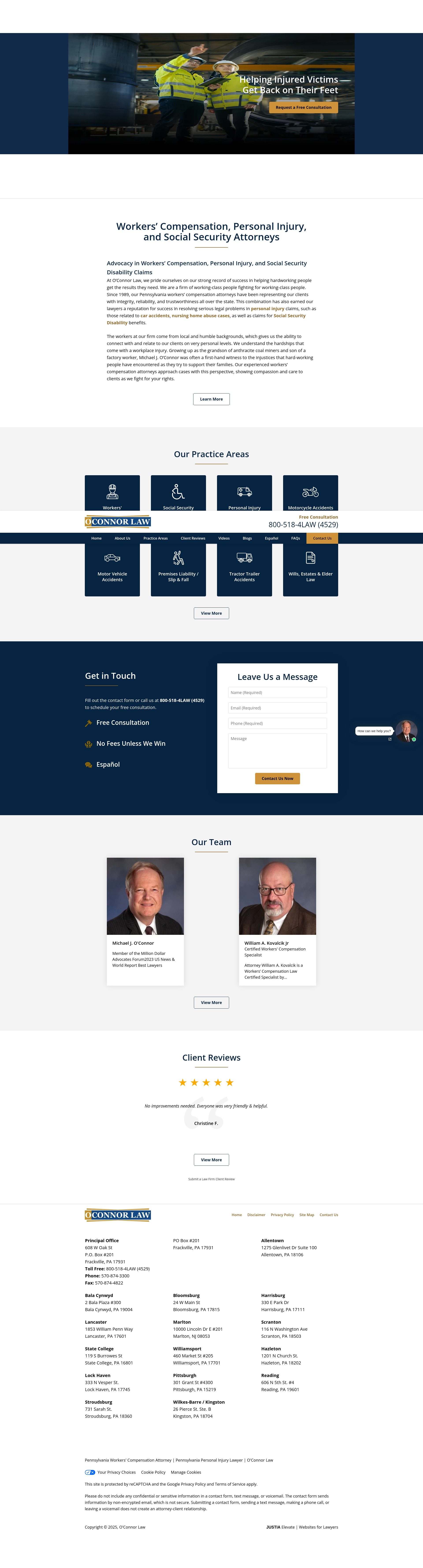 Screenshot of www.oconnorlaw.com