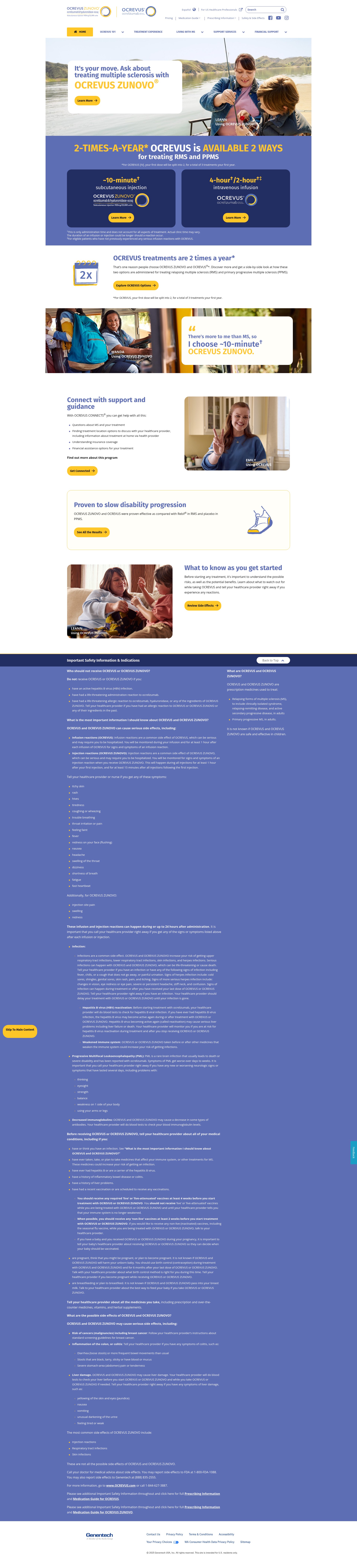 Screenshot of www.ocrevus.com