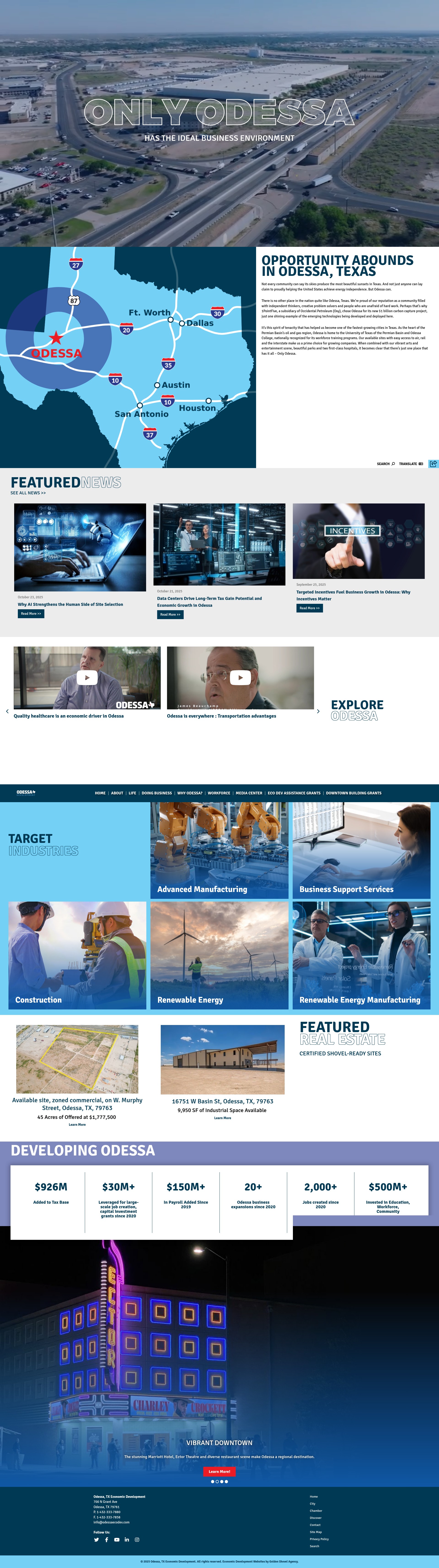 Screenshot of www.odessatex.com