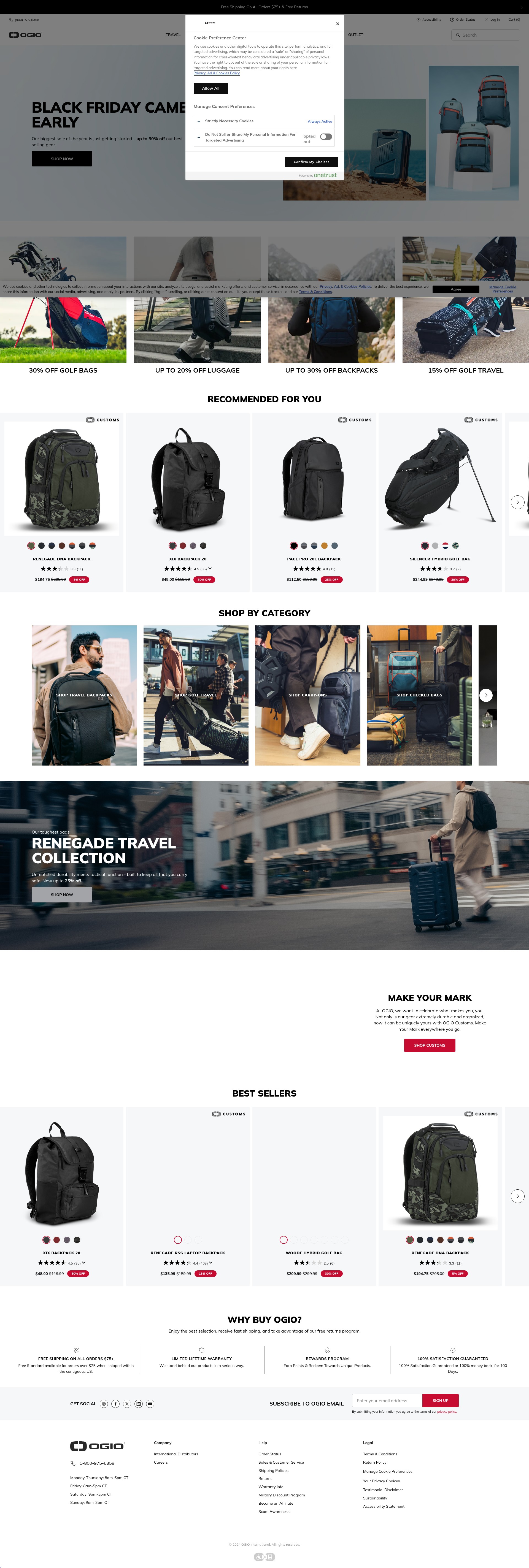 Screenshot of www.ogio.com