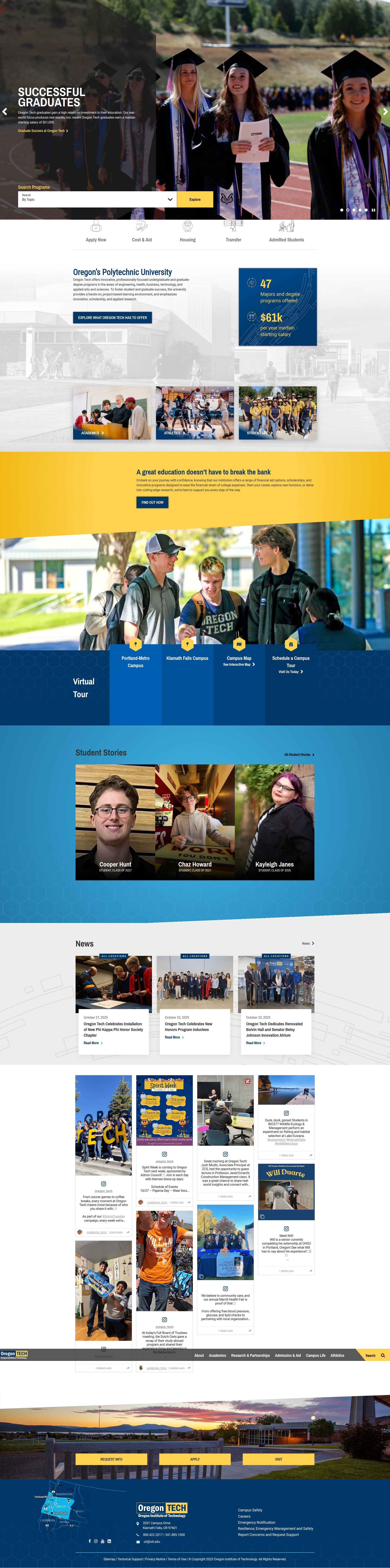 Screenshot of www.oit.edu