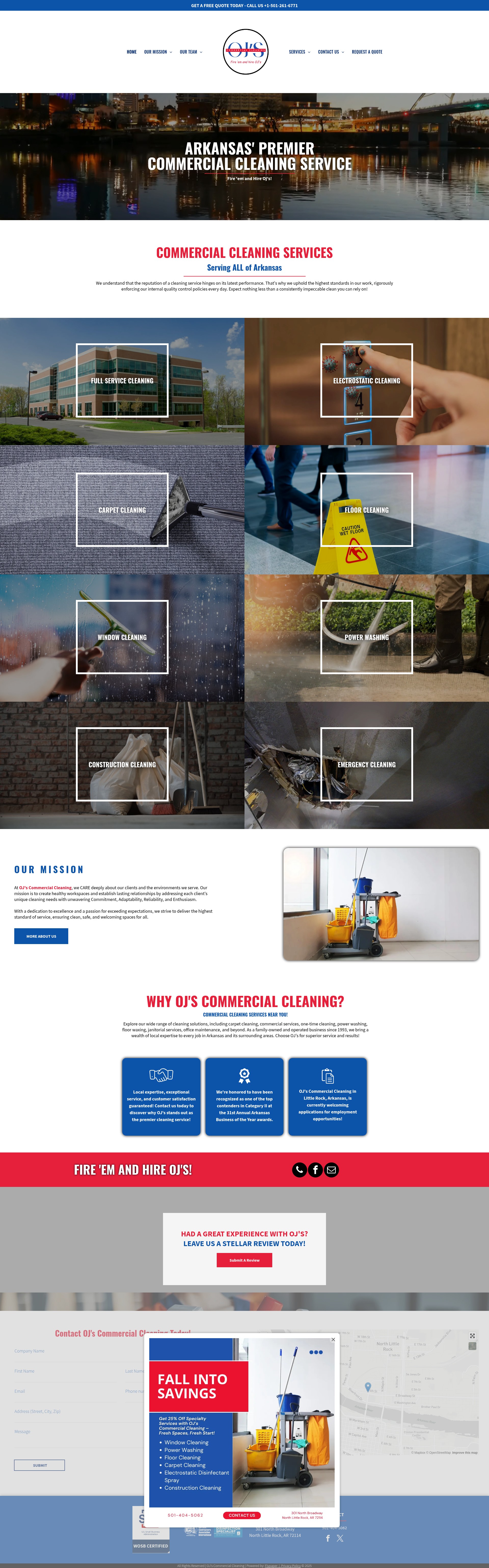 Screenshot of www.ojscleaning.com