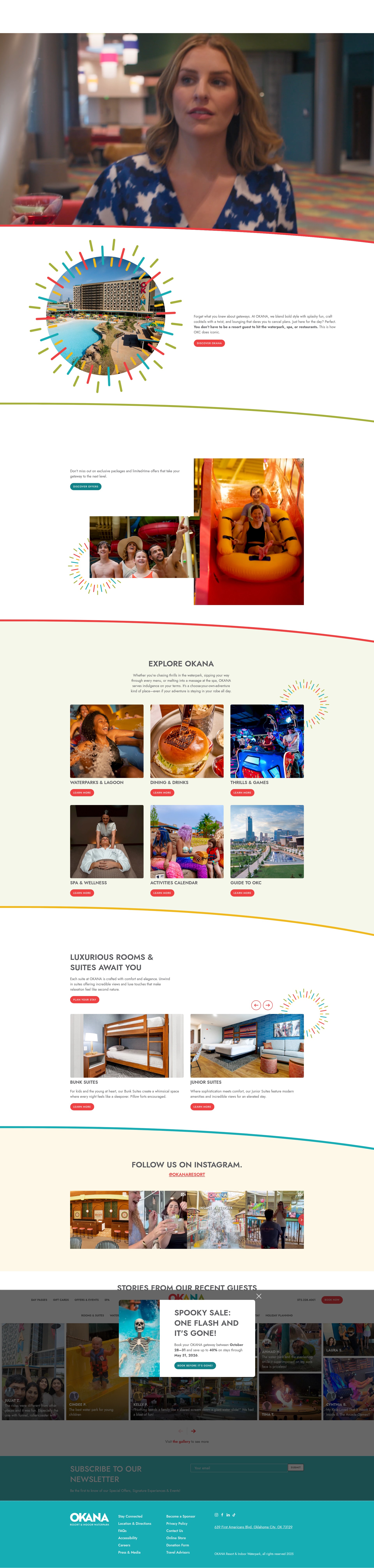 Screenshot of www.okanaresort.com