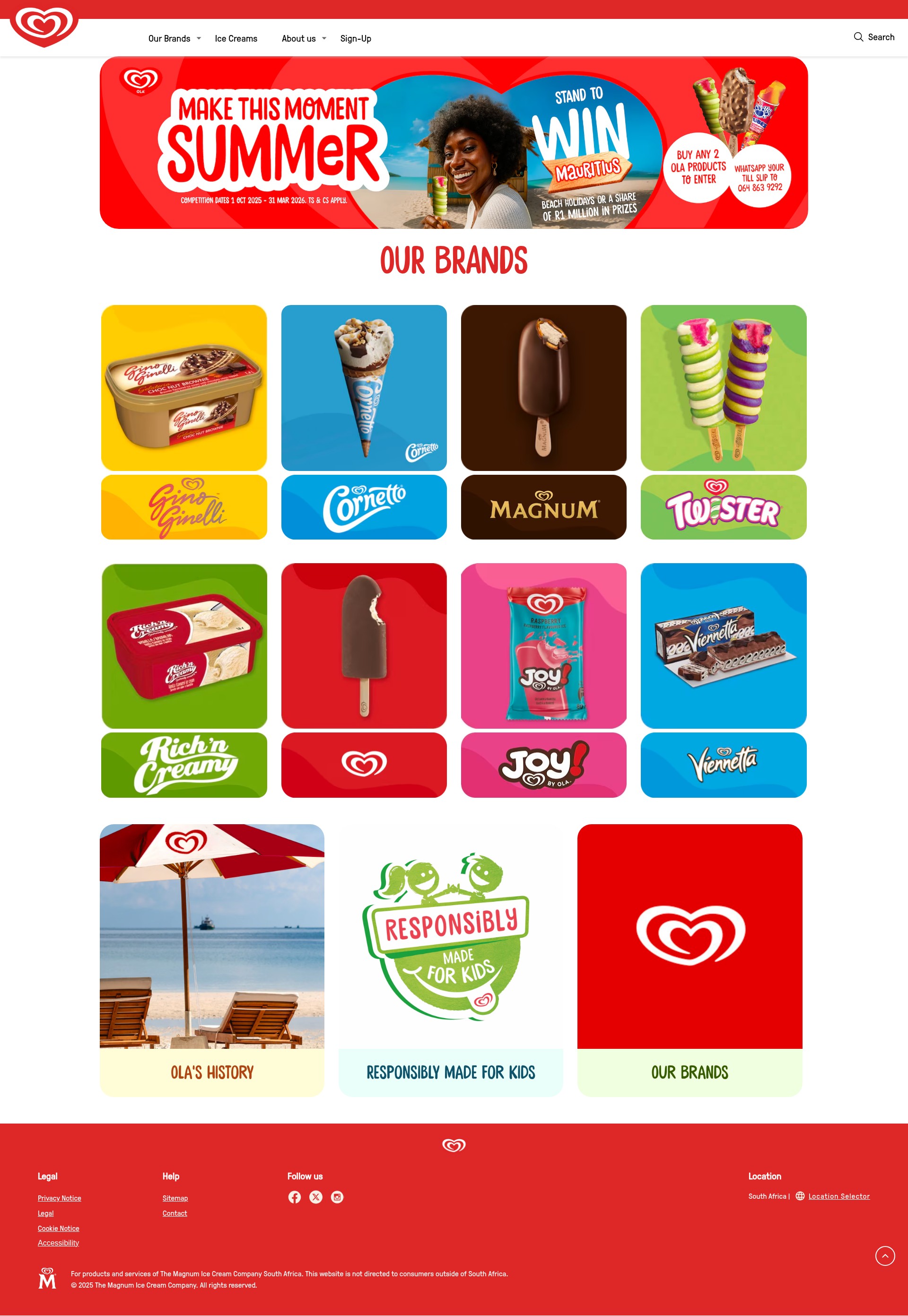 Screenshot of www.ola.co.za