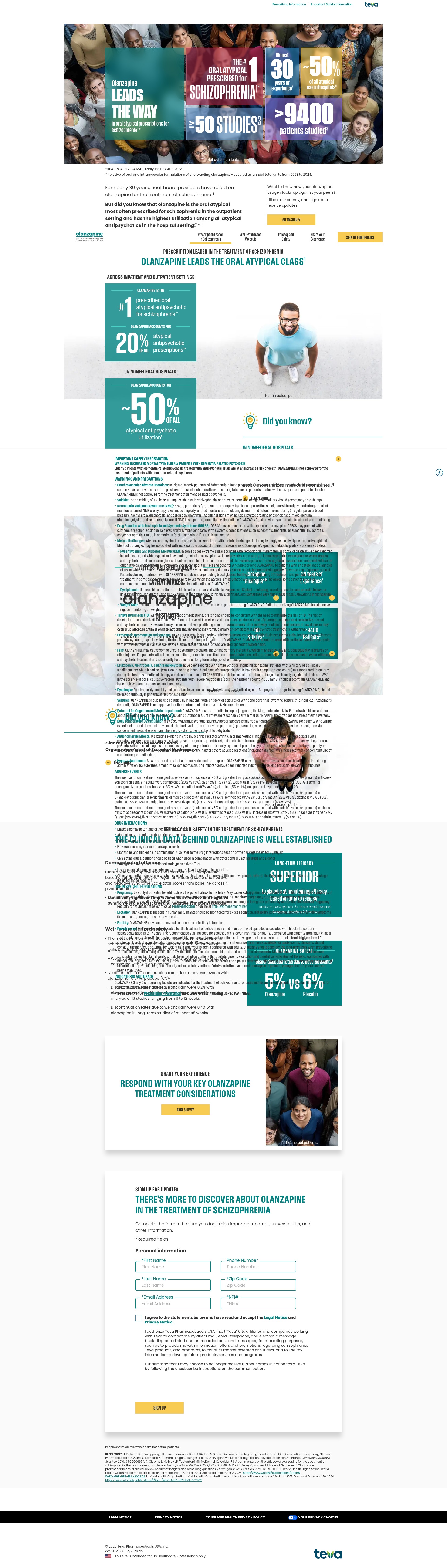 Screenshot of www.olanzapine.com