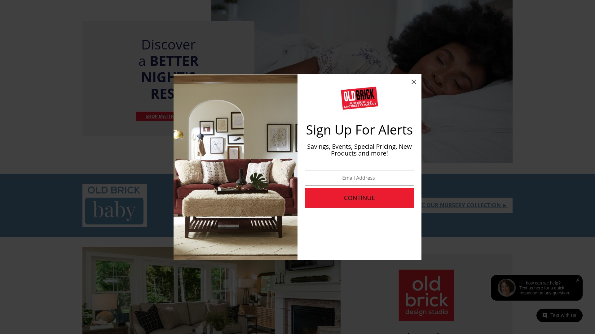 Screenshot of www.oldbrickfurniture.com