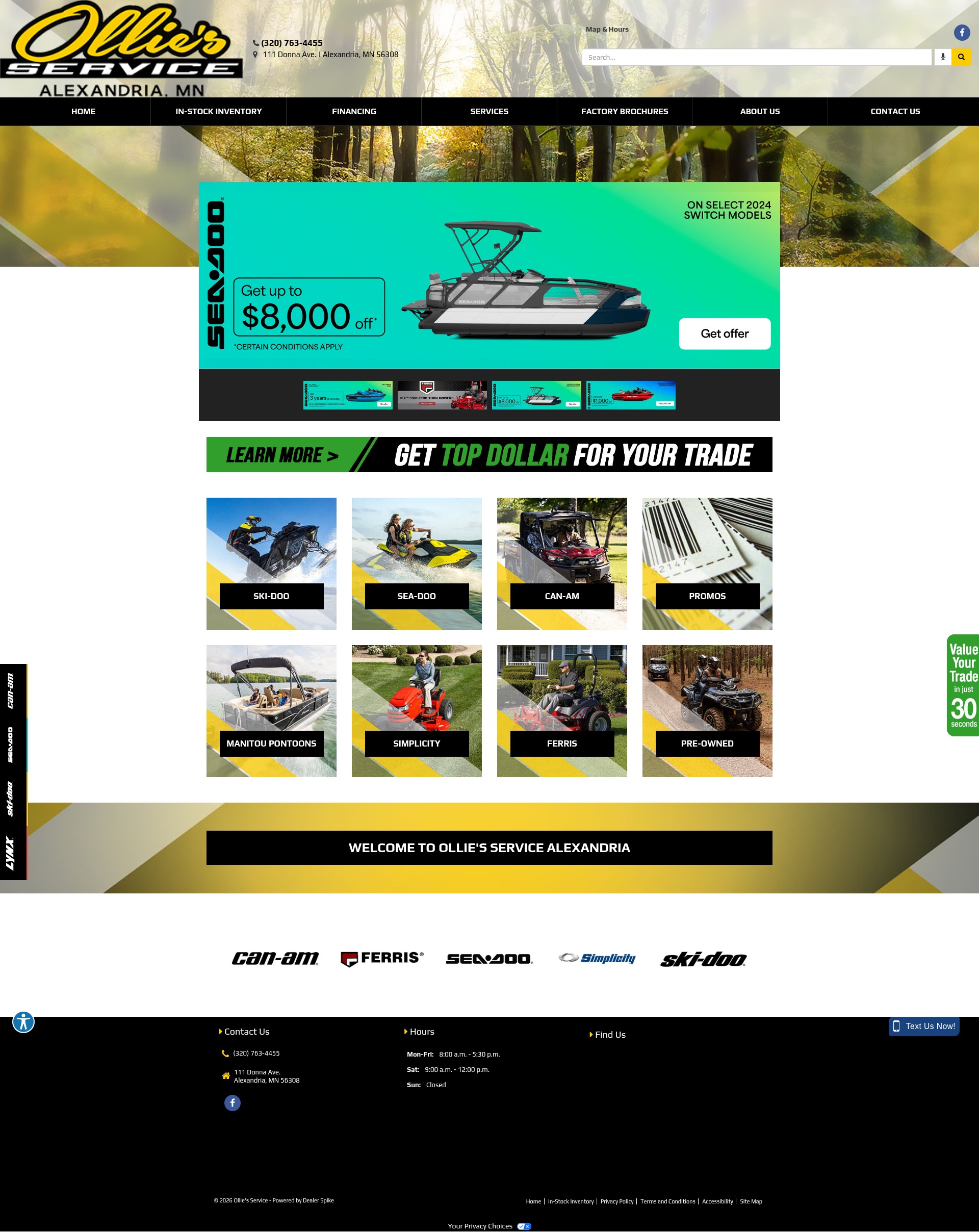Screenshot of www.olliesservice.com