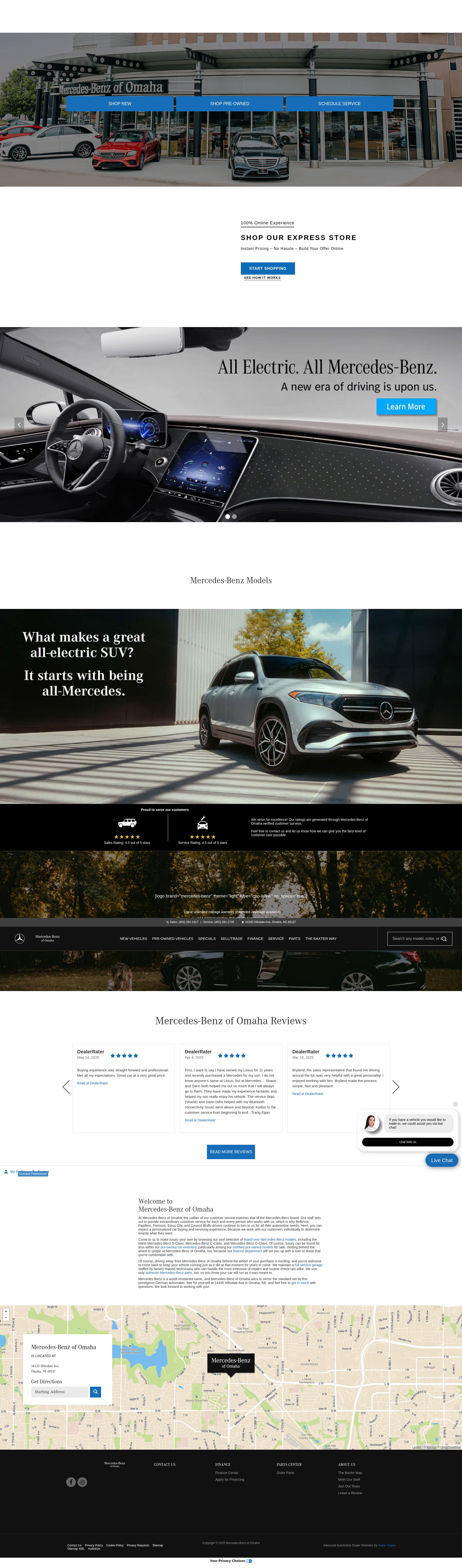 Screenshot of www.omahamercedes.com
