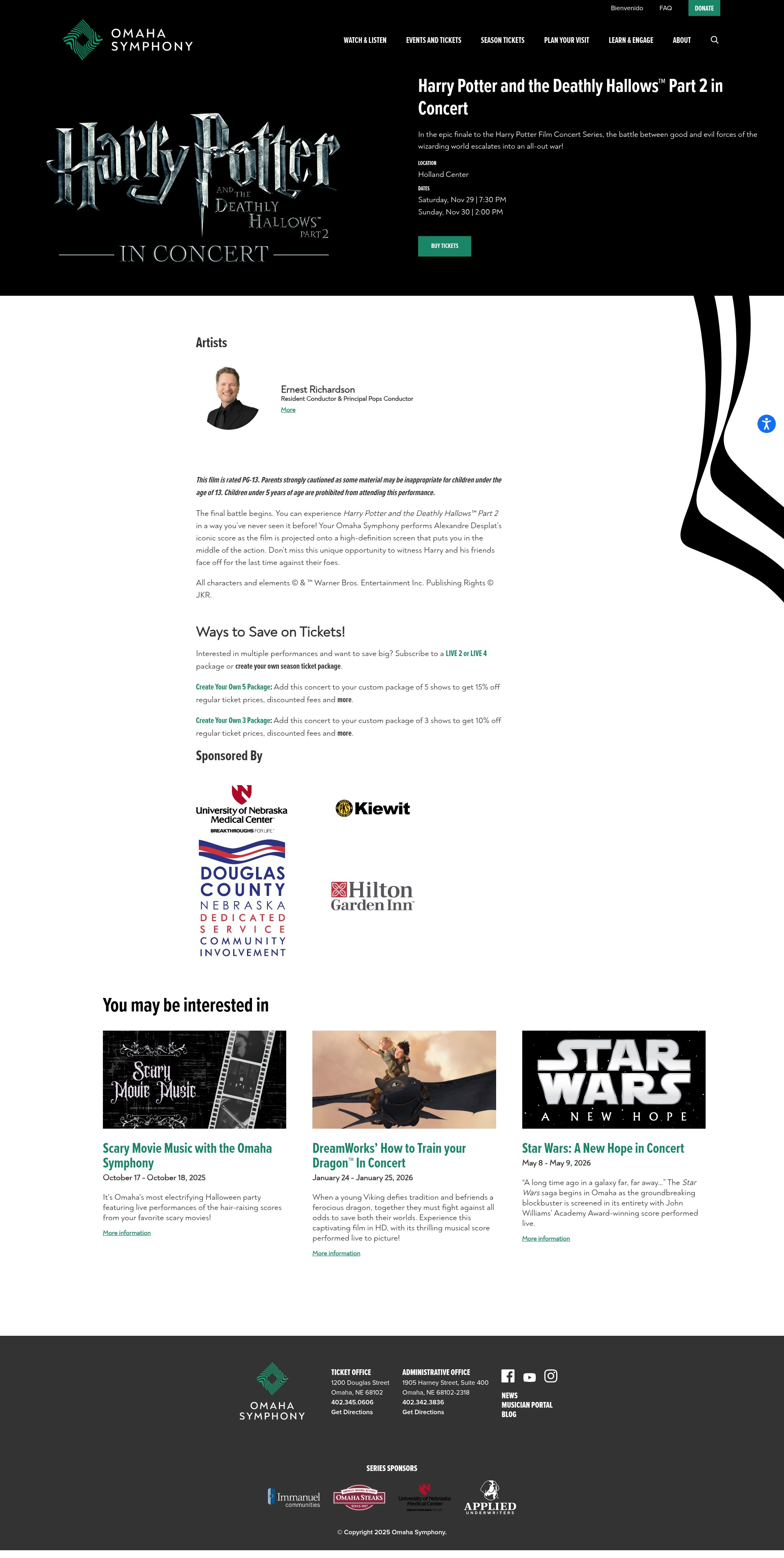 Screenshot of www.omahasymphony.org