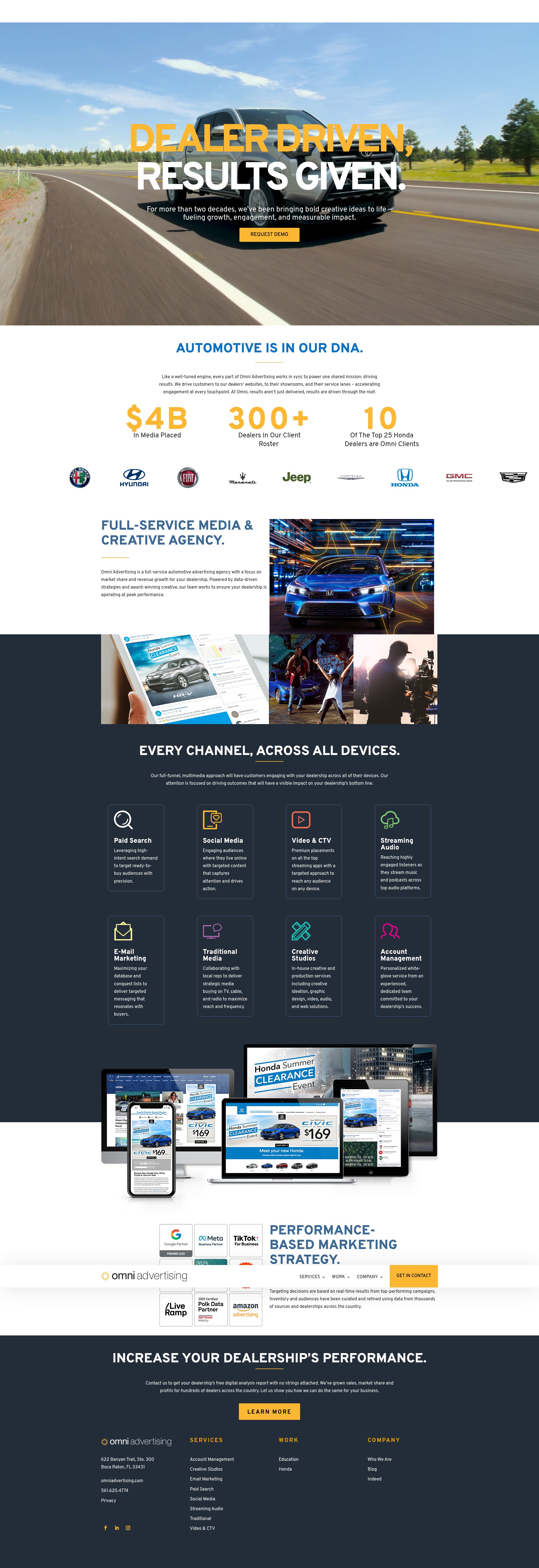 Screenshot of www.omniadvertising.com
