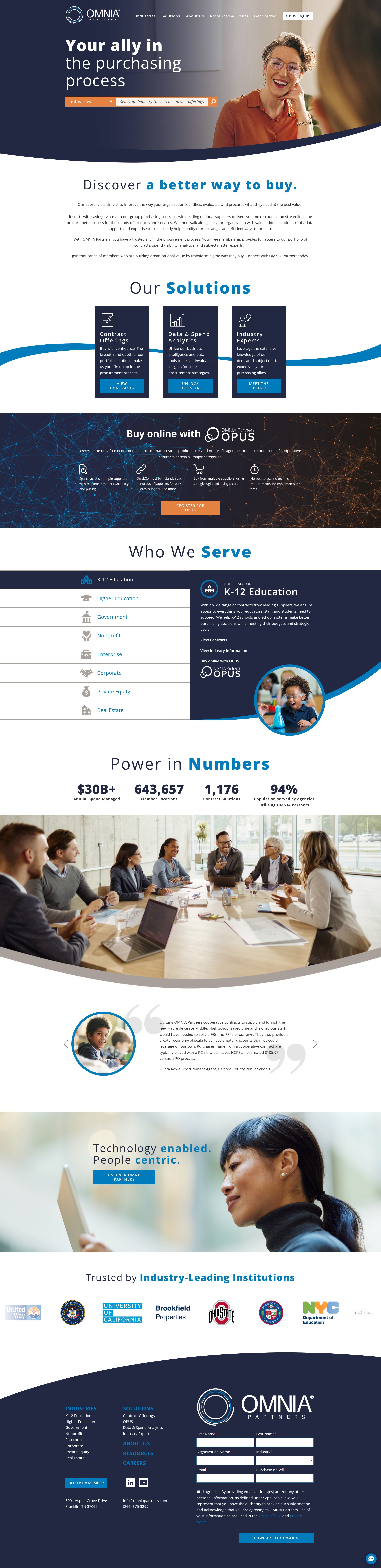 Screenshot of www.omniapartners.com