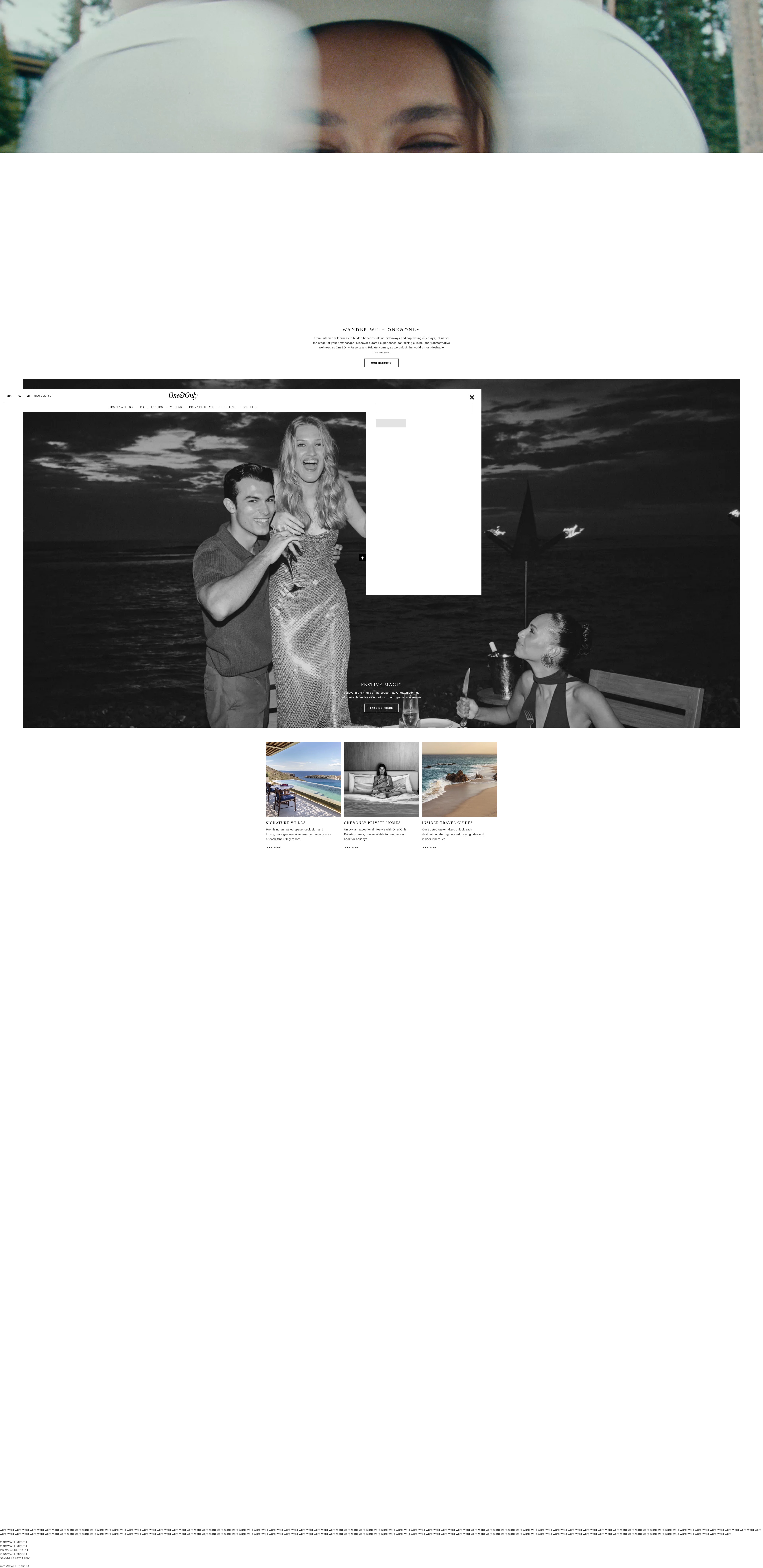 Screenshot of www.oneandonlyresorts.com
