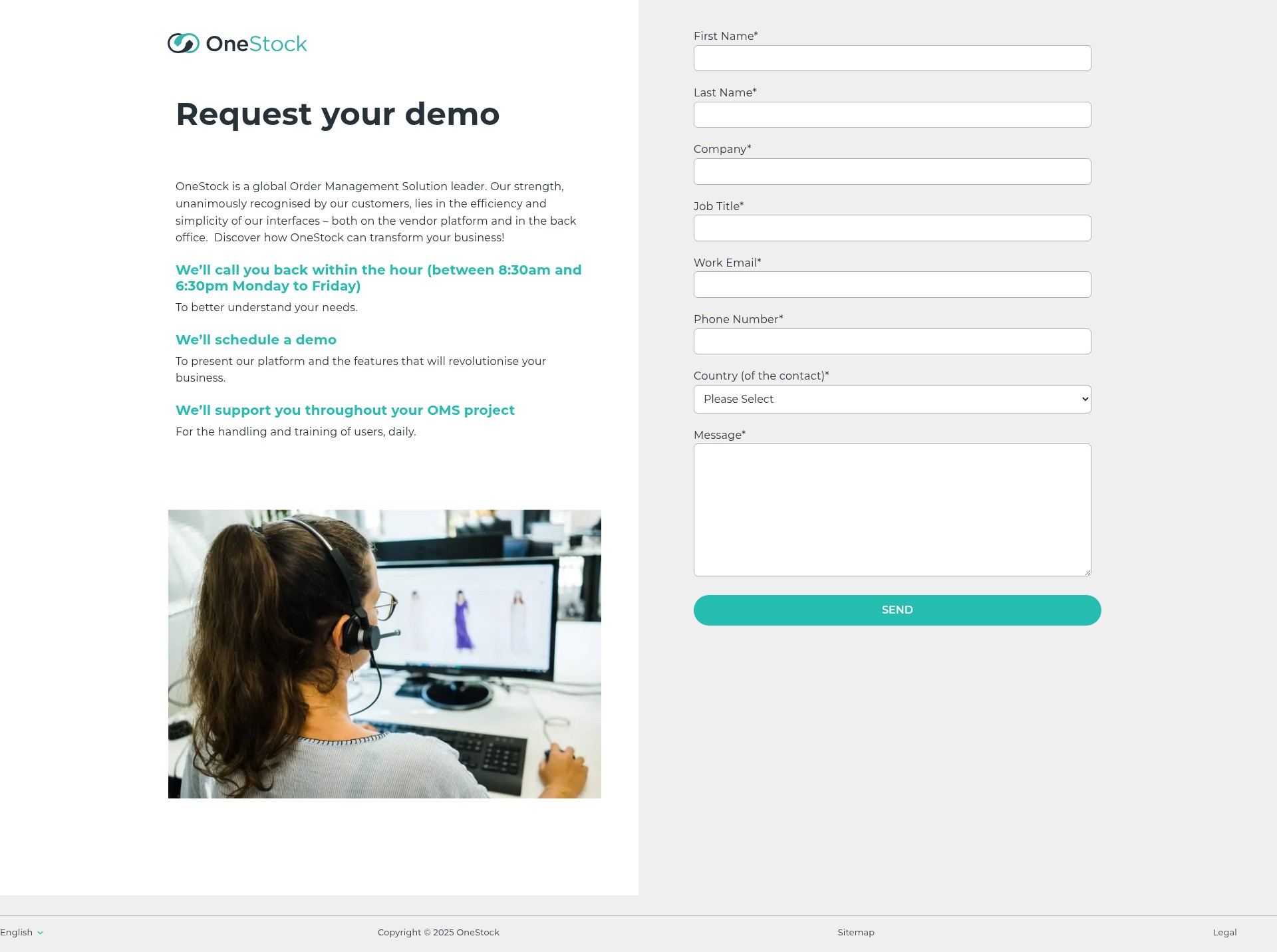 Screenshot of www.onestock-retail.com