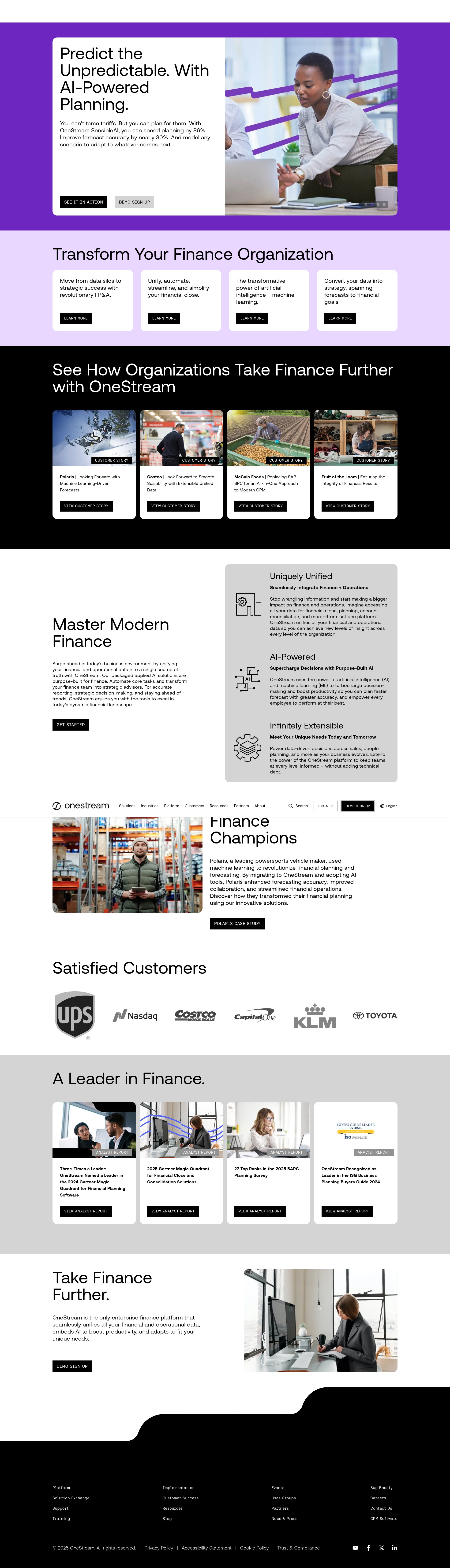 Screenshot of www.onestream.com