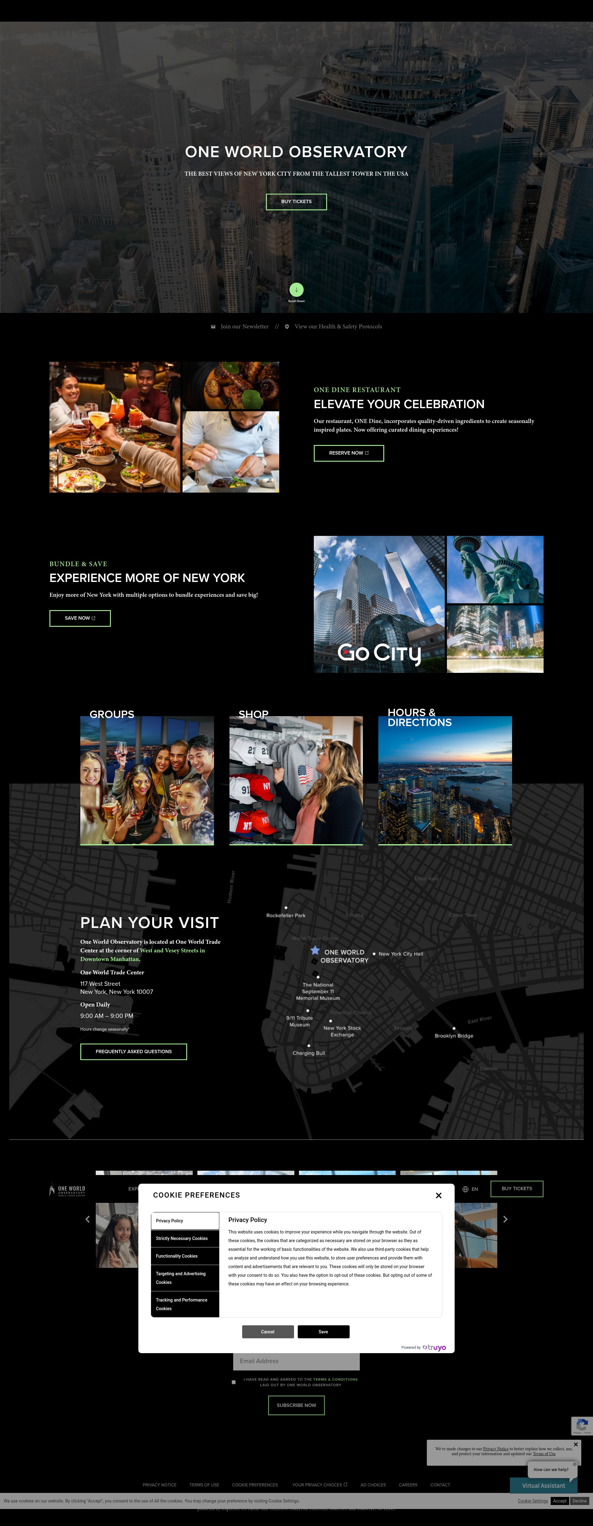 Screenshot of www.oneworldobservatory.com