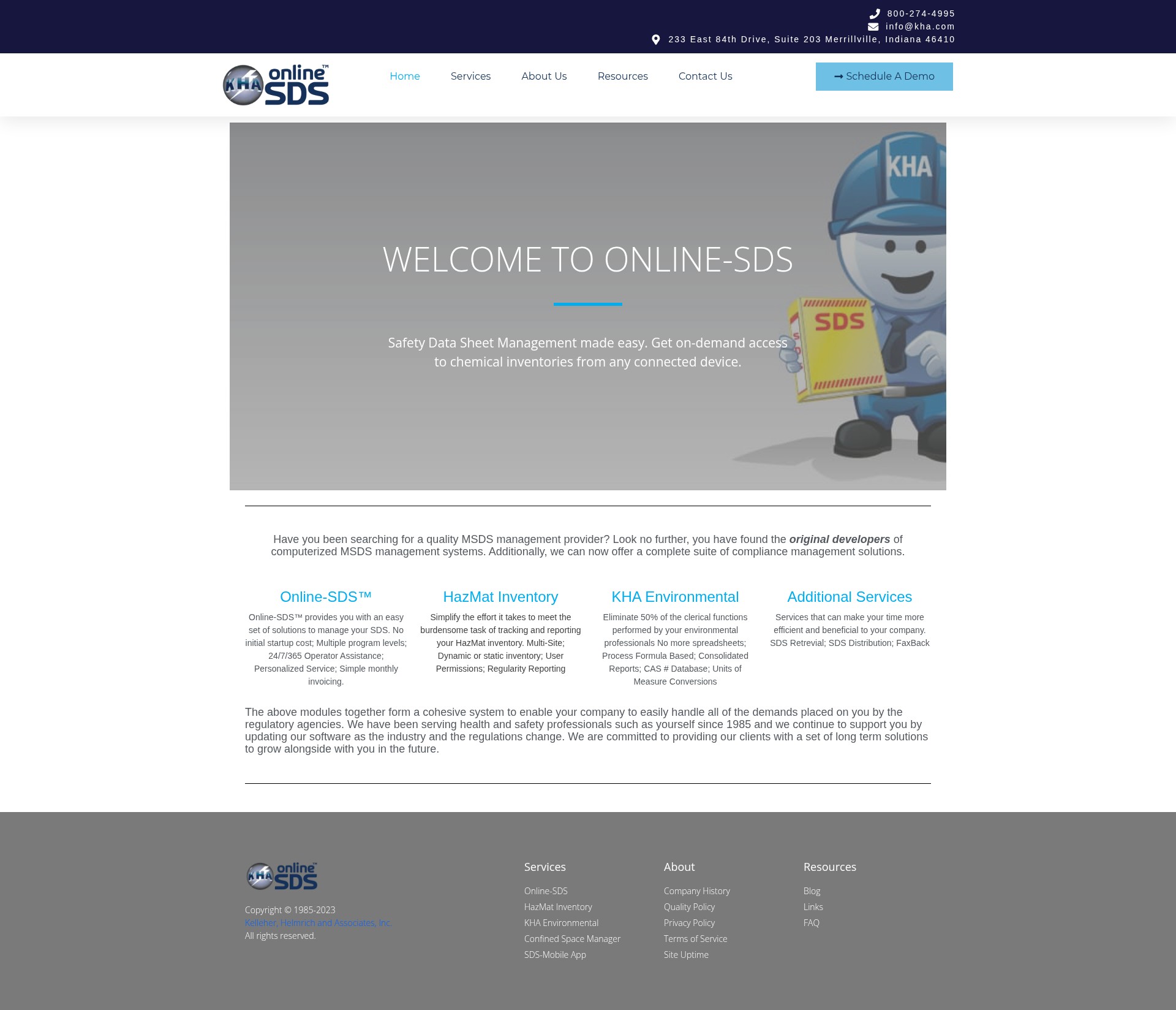 Screenshot of www.online-msds.com
