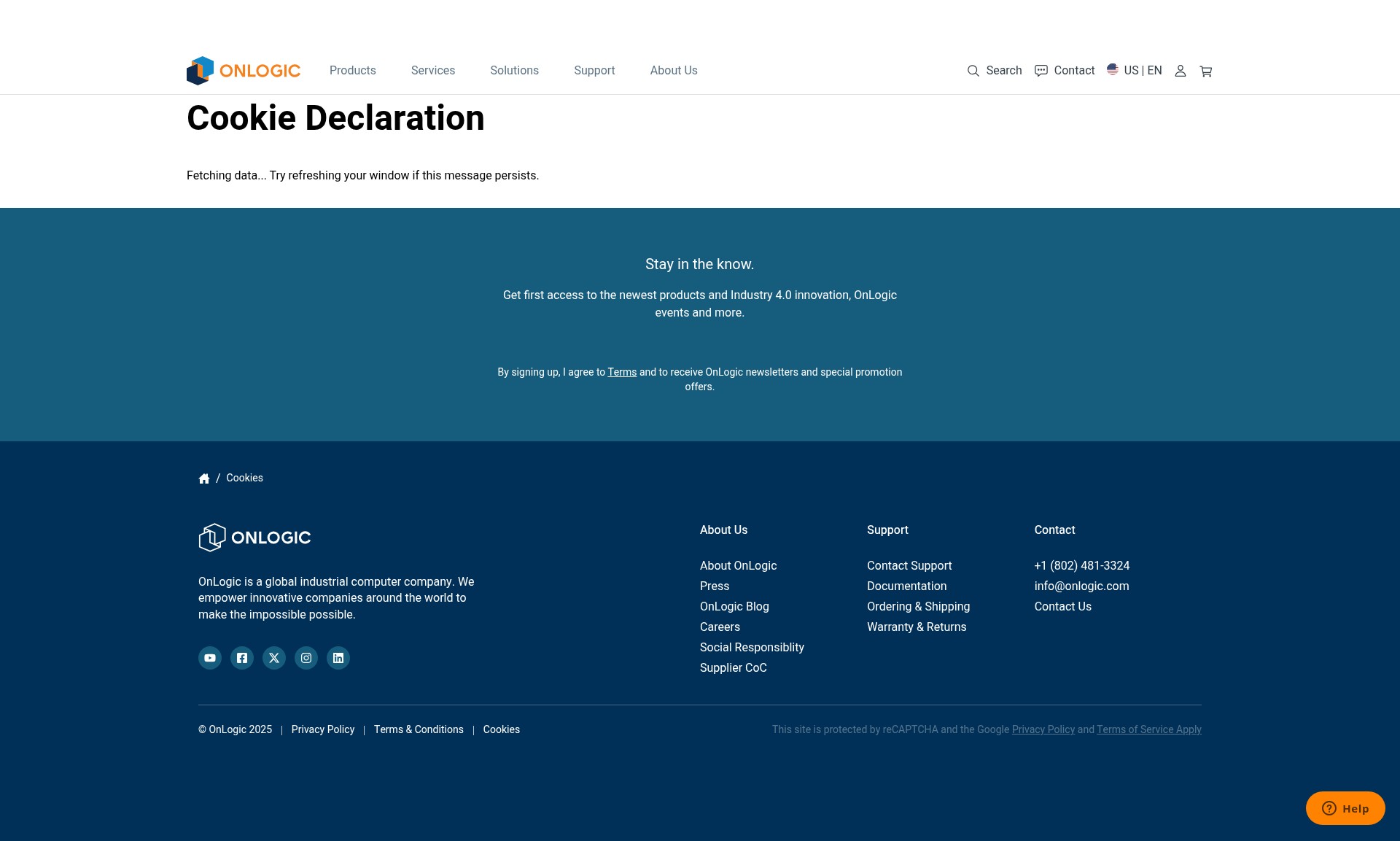 Screenshot of www.onlogic.com