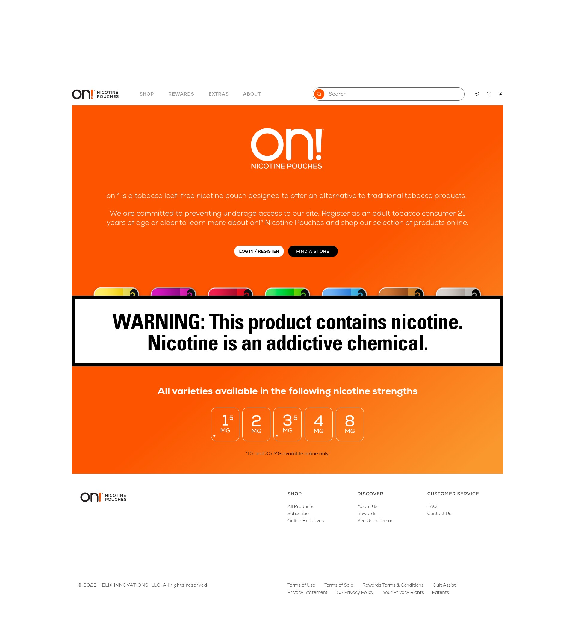 Screenshot of www.onnicotine.com