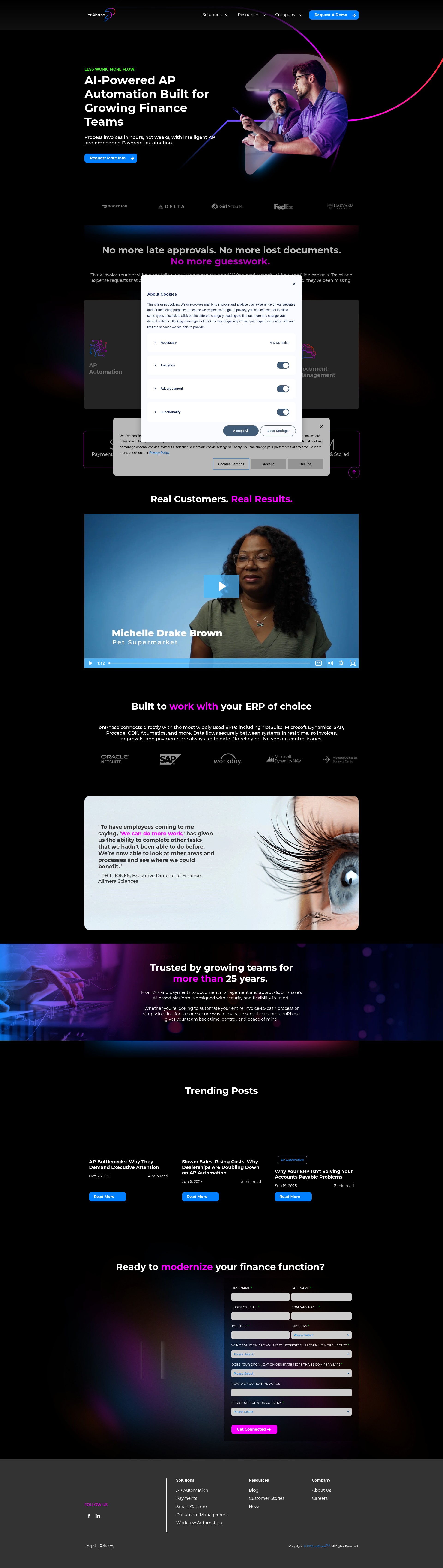 Screenshot of www.onphase.com