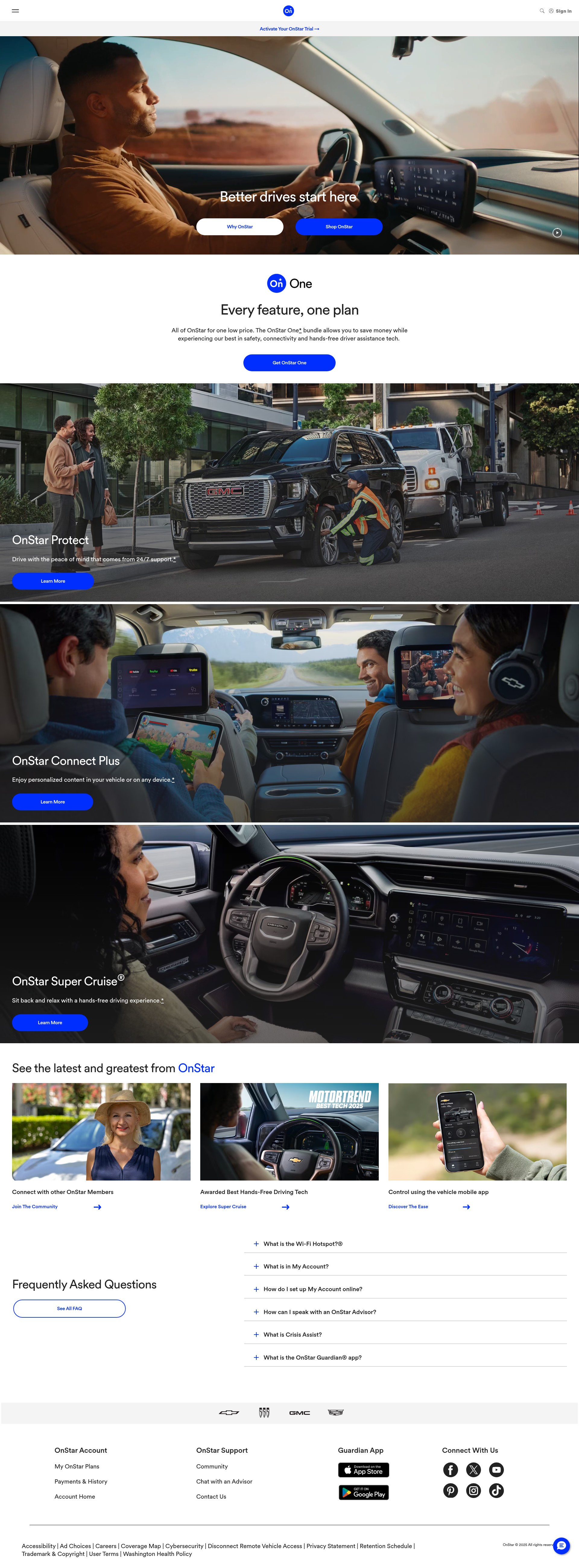 Screenshot of www.onstar.com
