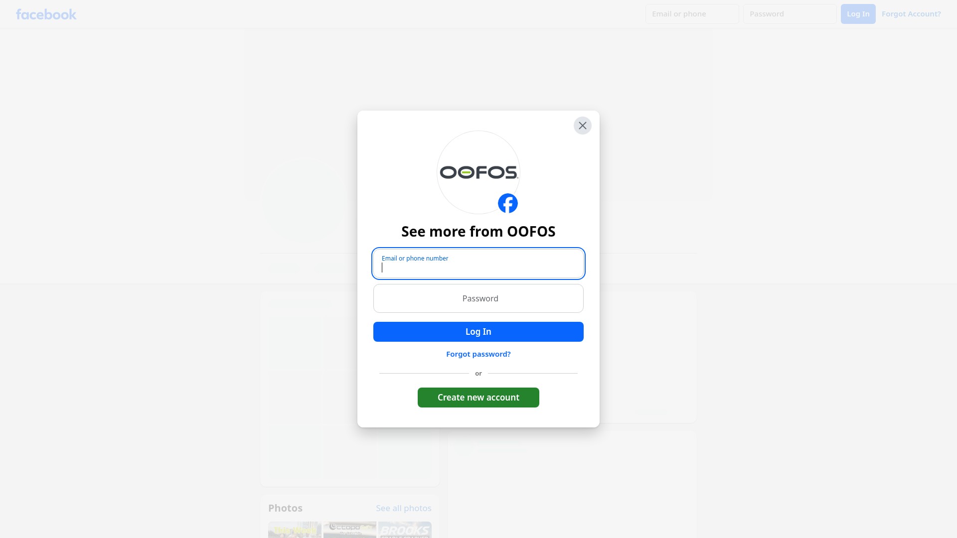 Screenshot of www.oofos.com