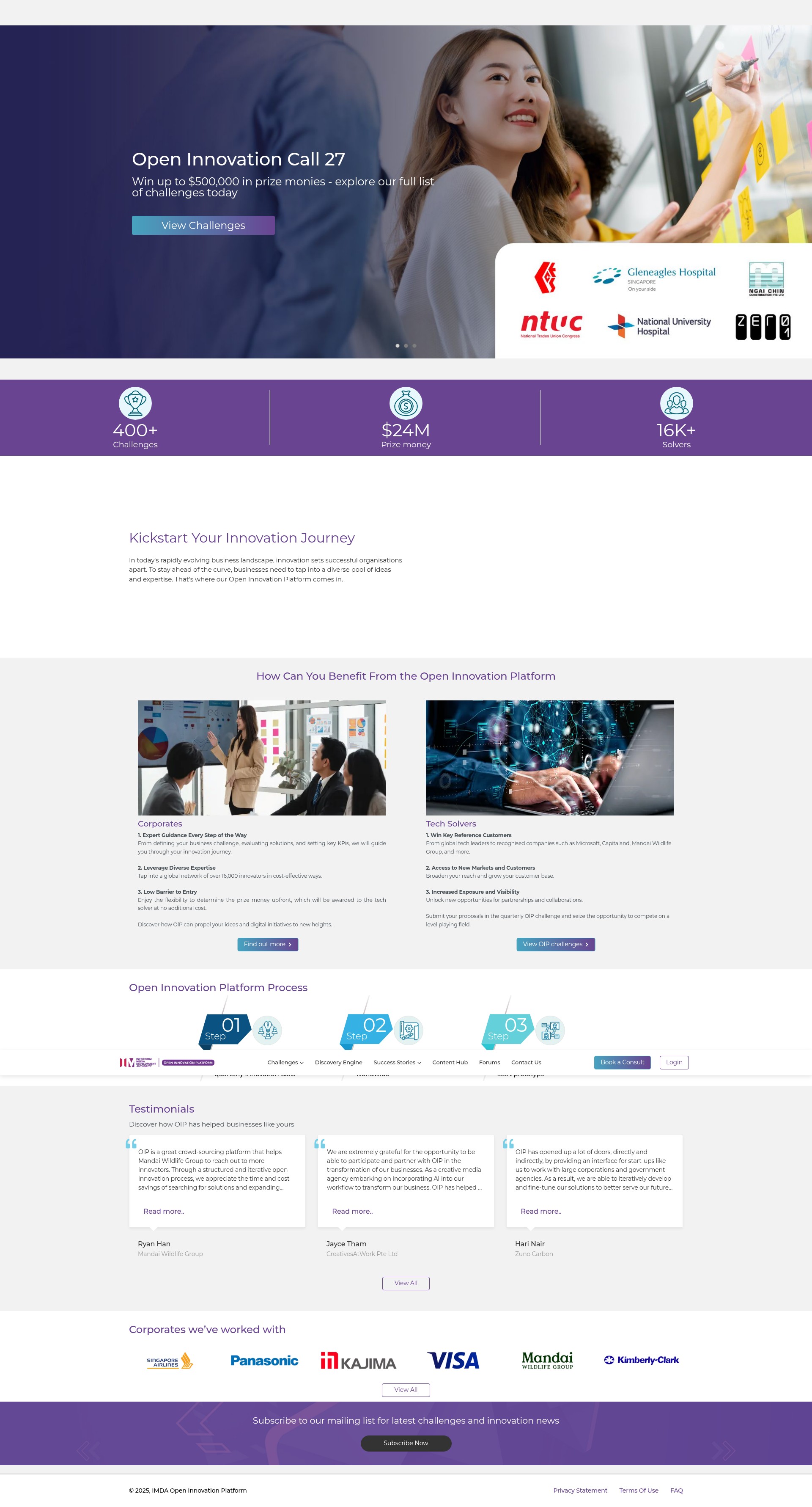 Screenshot of www.openinnovation.sg