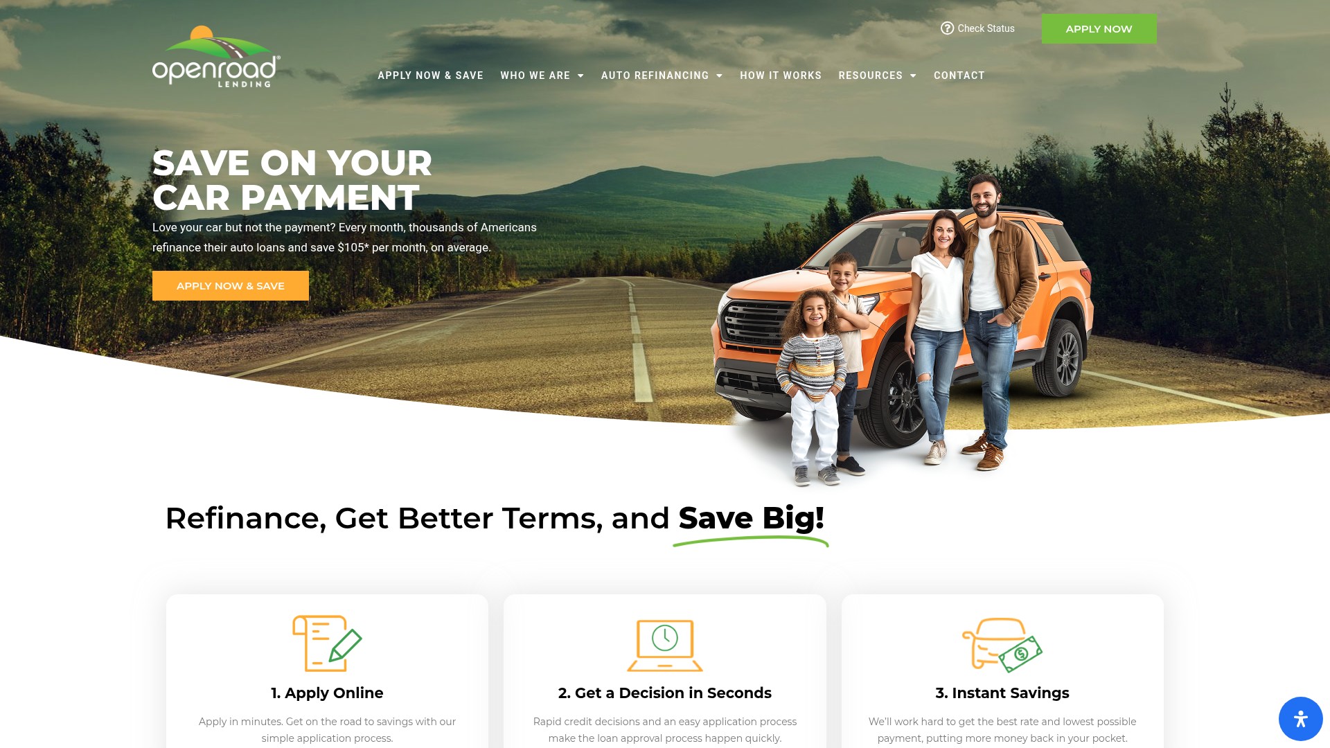 Screenshot of www.openroadlending.com