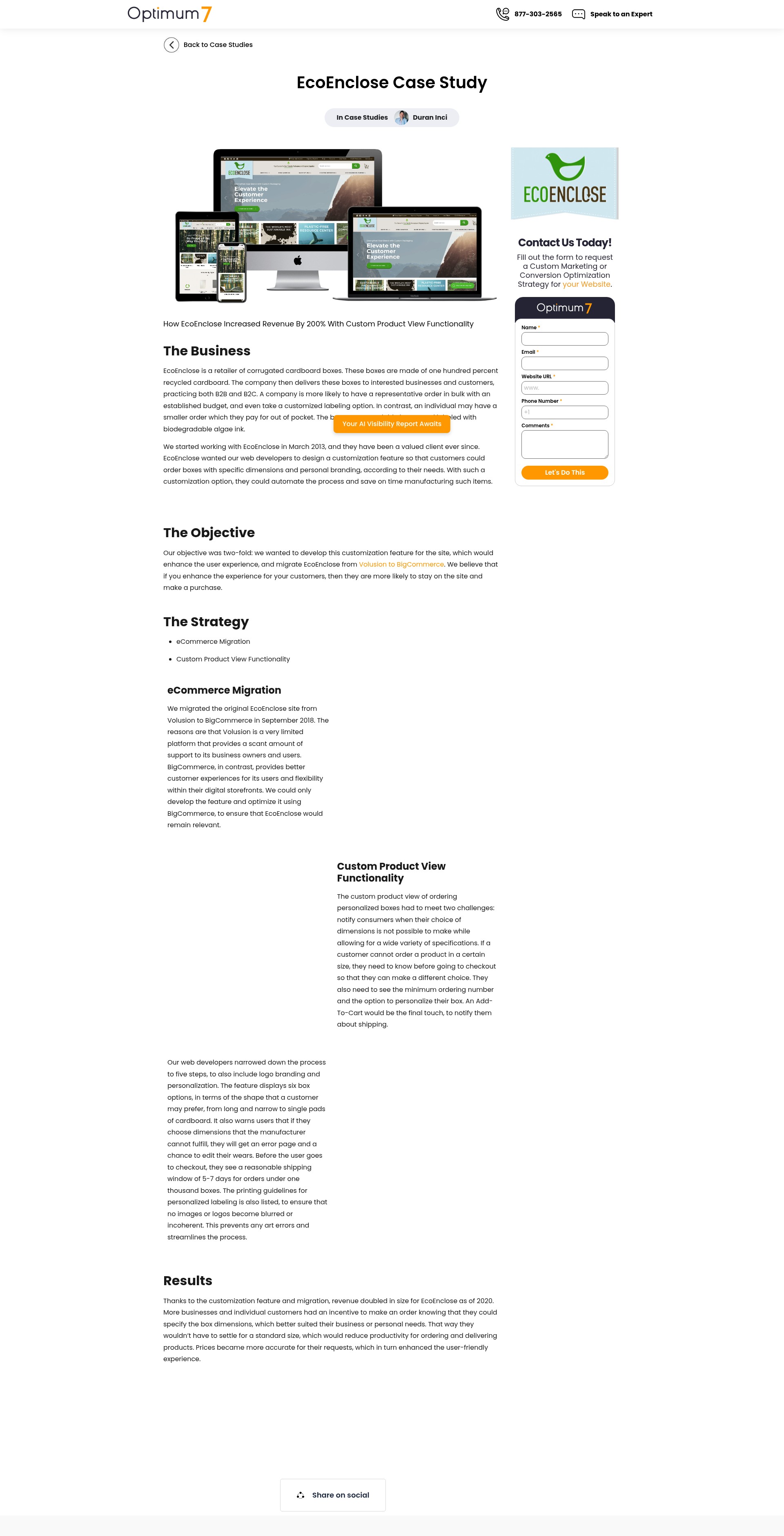 Screenshot of www.optimum7.com