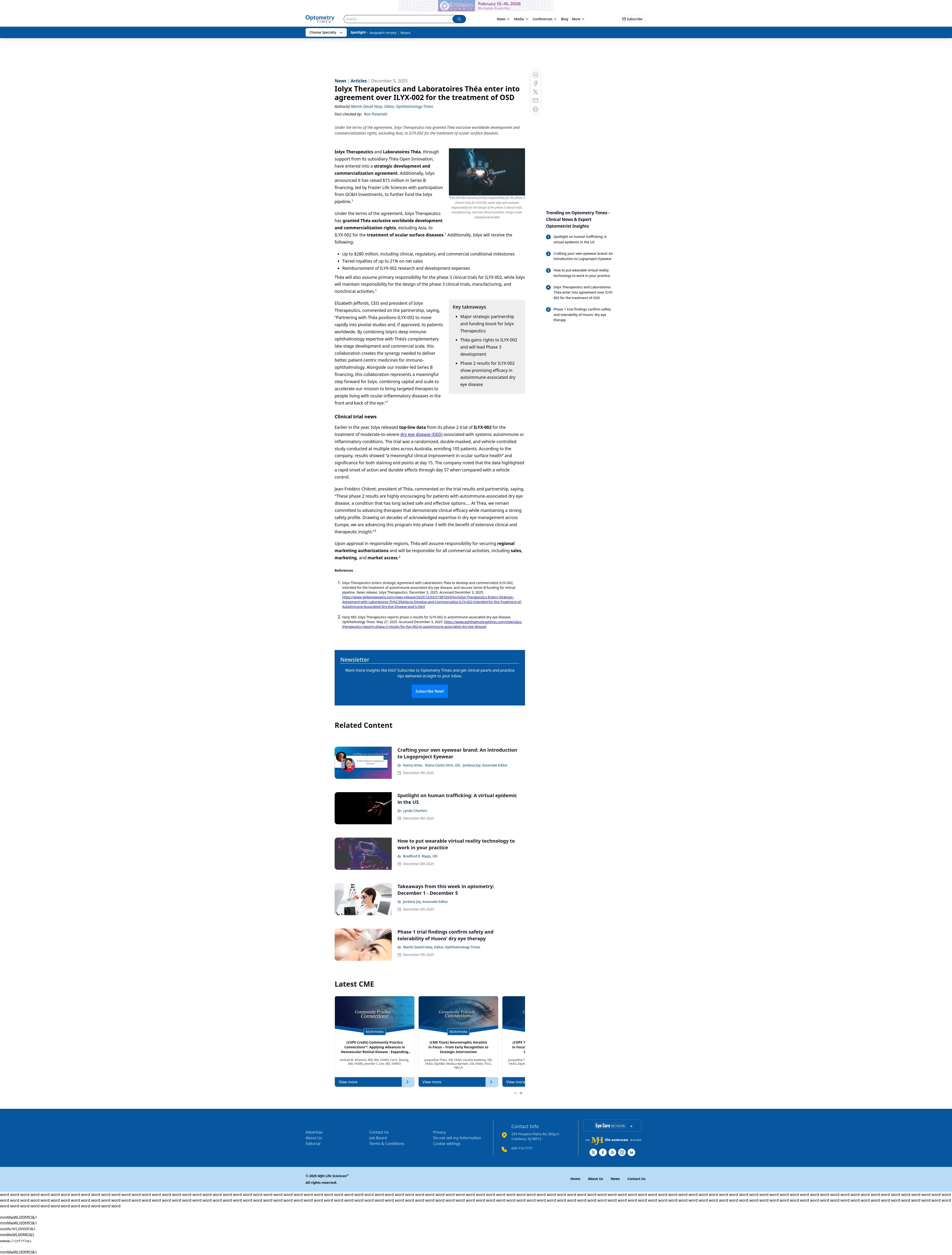 Screenshot of www.optometrytimes.com