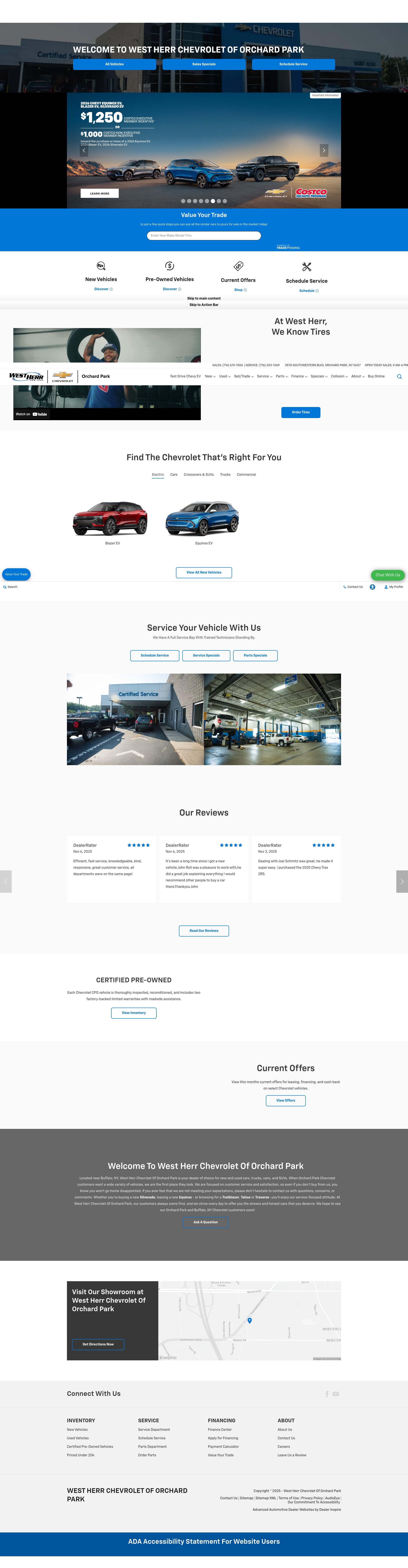 Screenshot of www.orchardparkchevrolet.com
