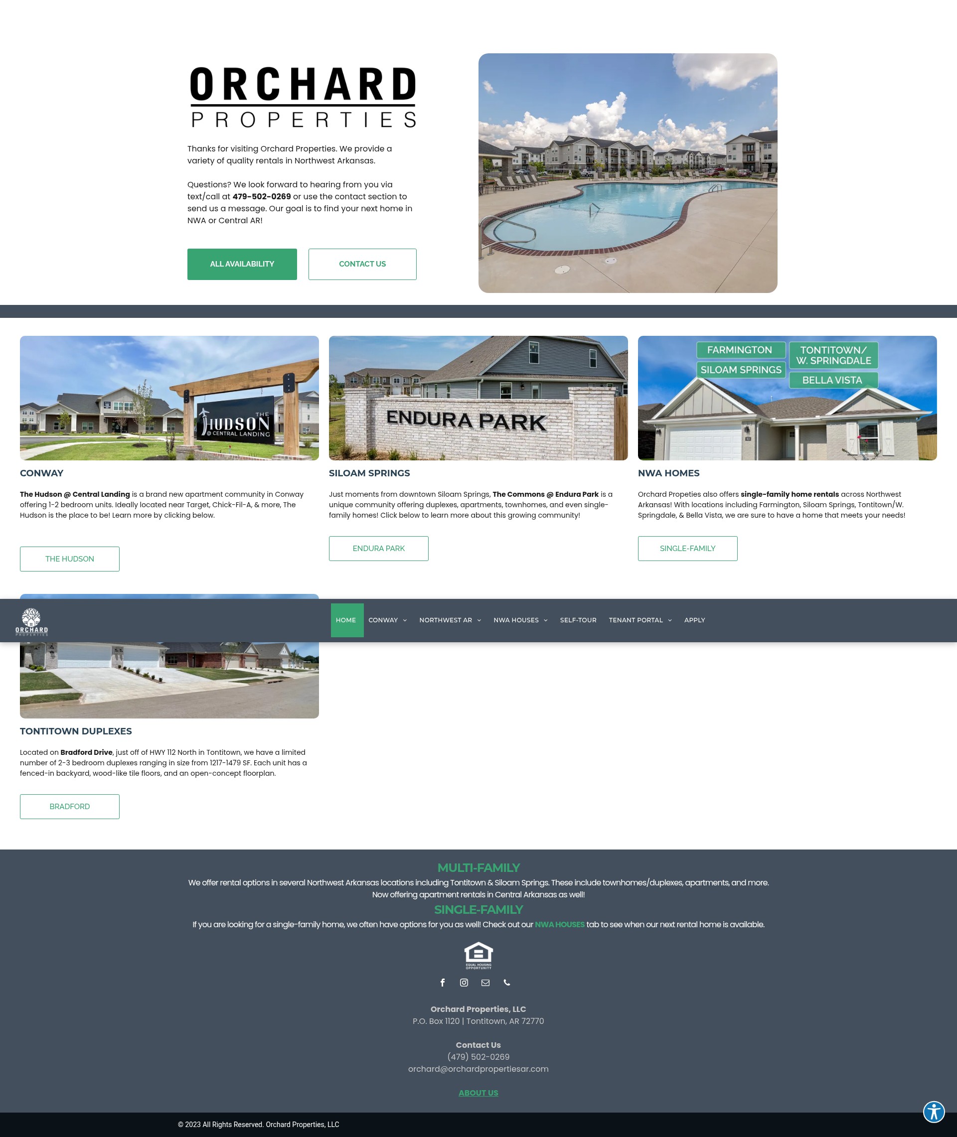 Screenshot of www.orchardpropertiesar.com