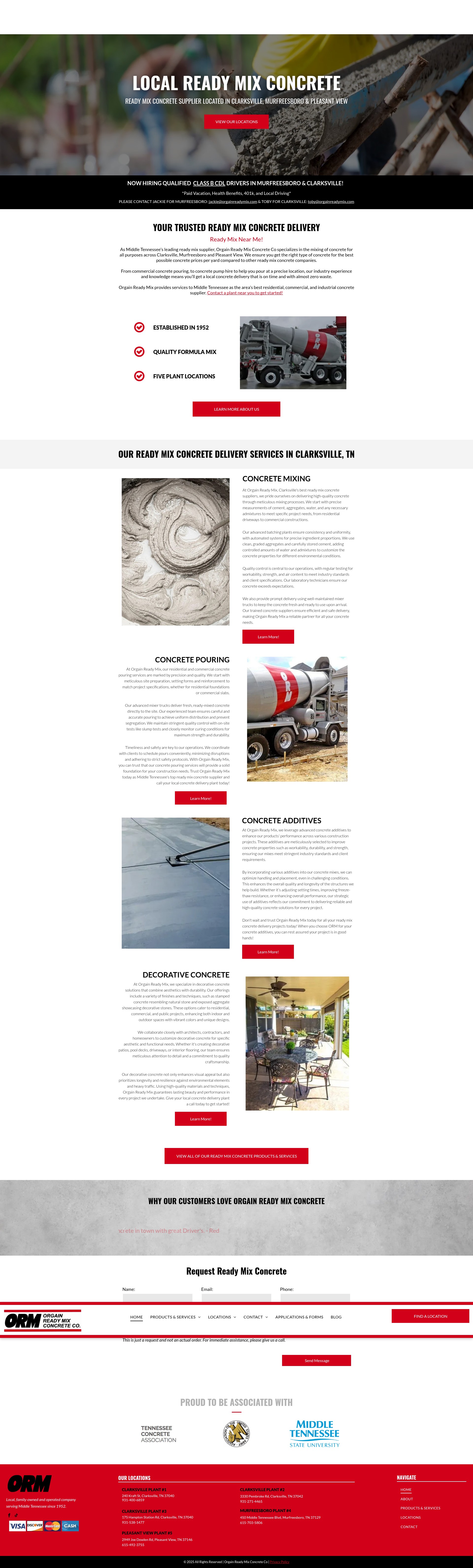 Screenshot of www.orgainreadymix.com
