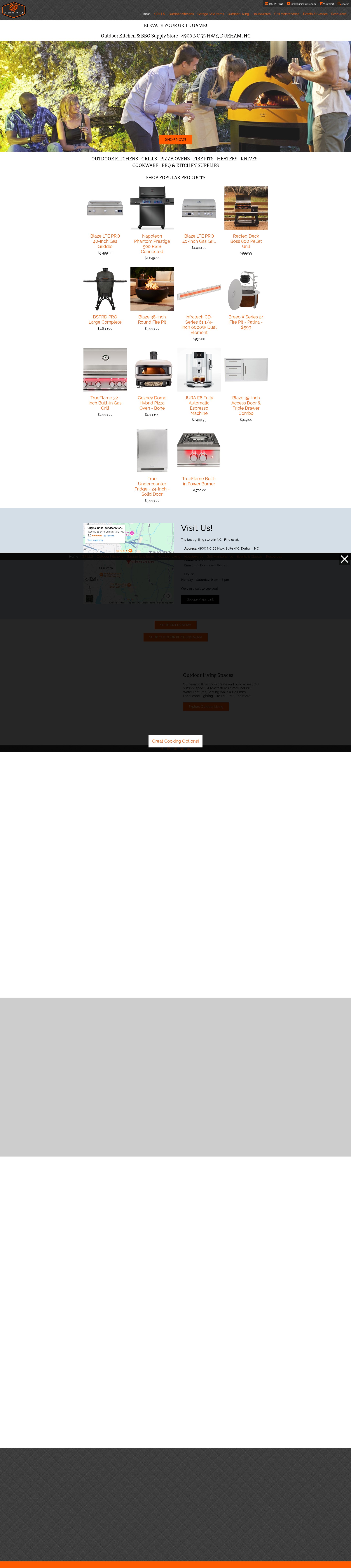 Screenshot of www.originalgrills.com