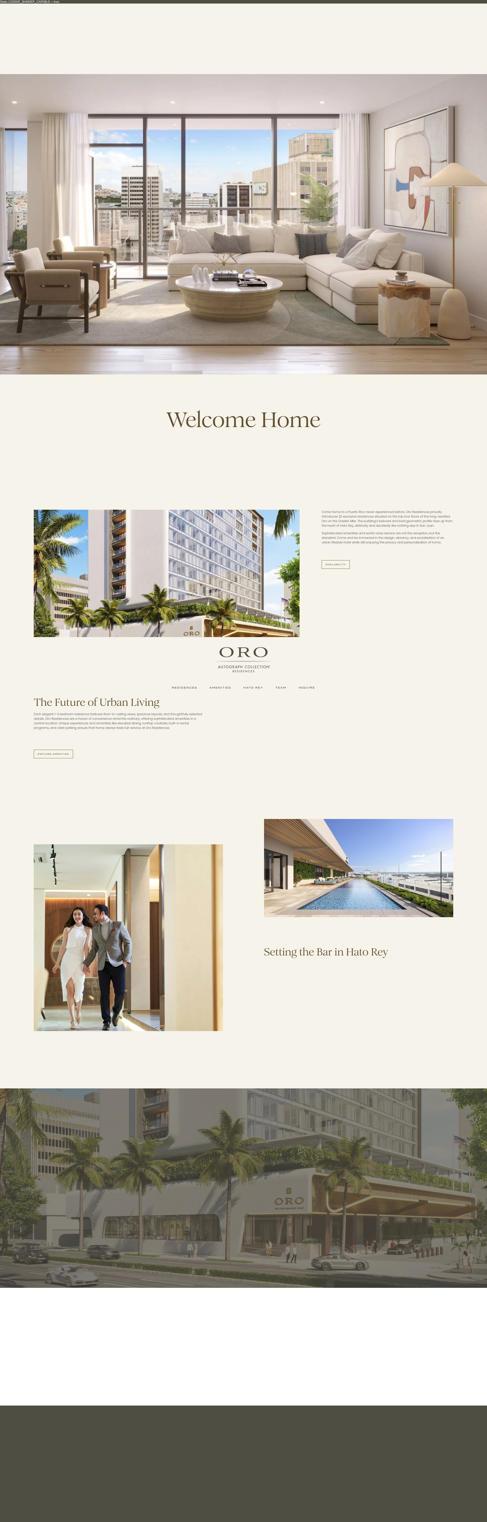 Screenshot of www.ororesidences.com
